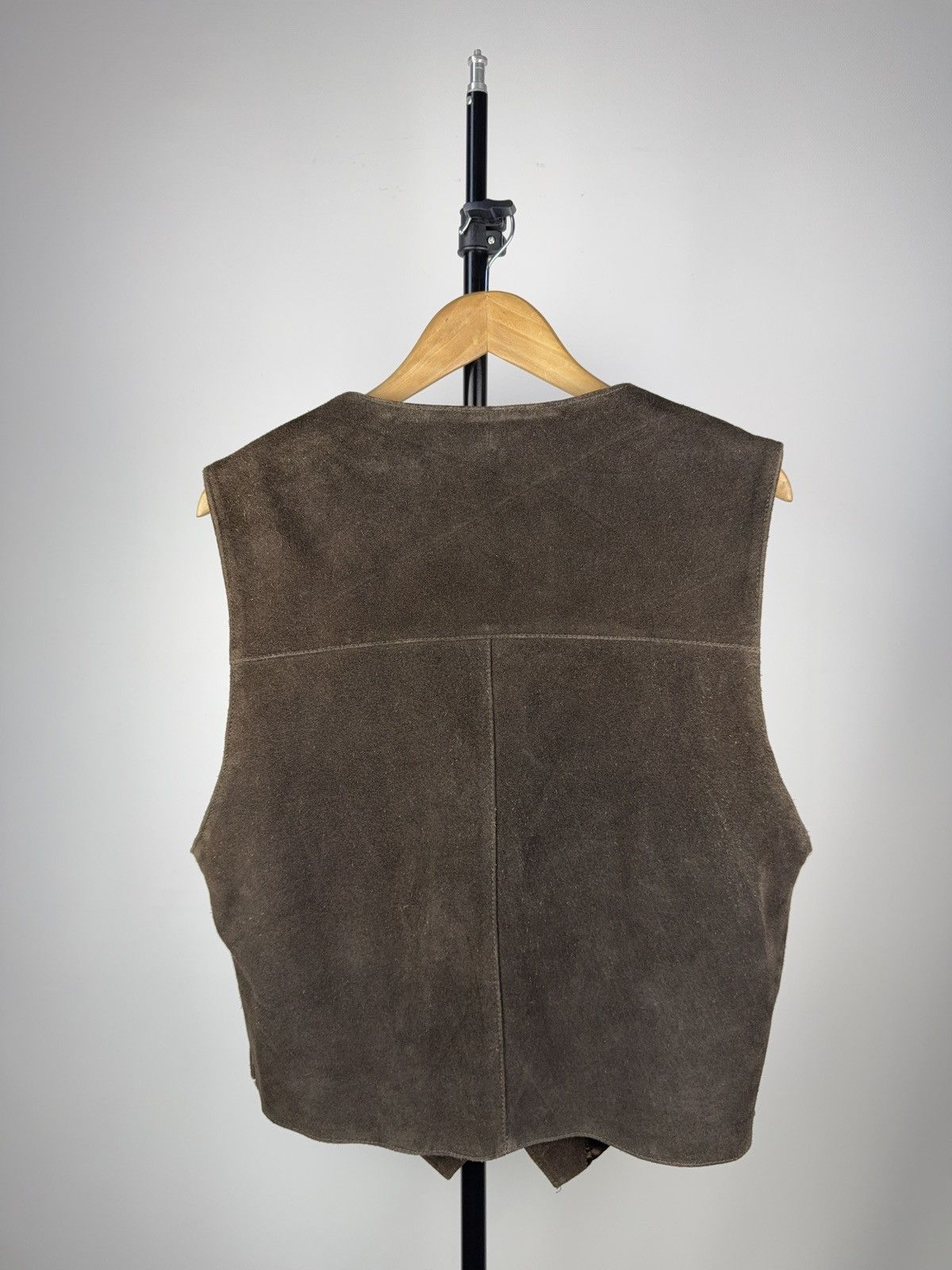 Cowboy Equipment × Leather 90s Gipsy Brown Suede Leather Vest Western Vintage Germany Size US S / EU 44-46 / 1 - 8 Thumbnail