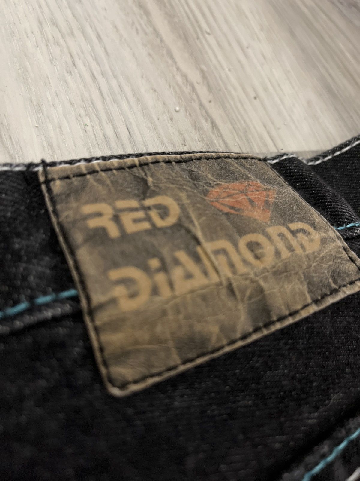 Other Black Y2K Baggy Denim Diamond Red Size US 34 / EU 50 - 5 Thumbnail