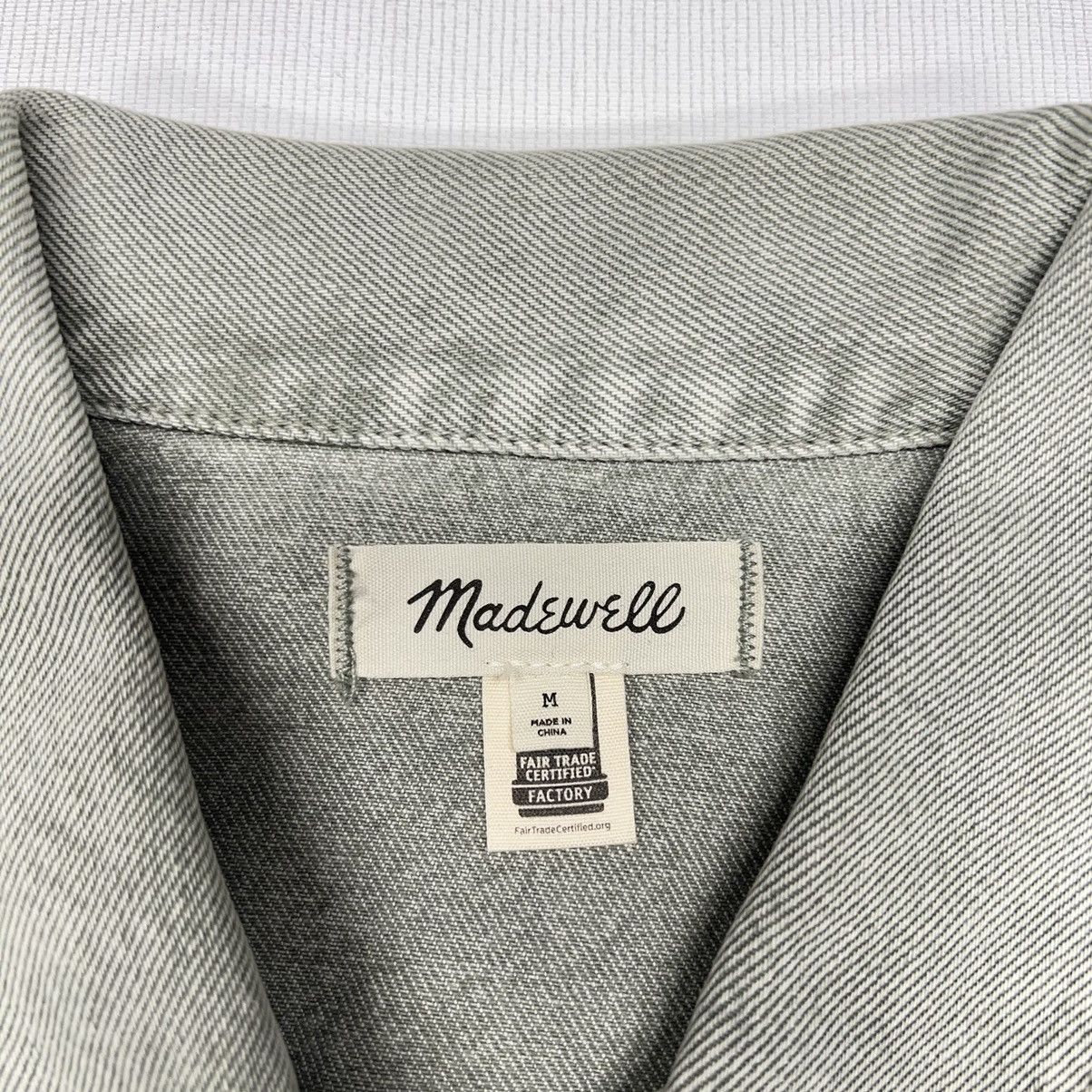 Madewell Madewell Jean Jacket Green Chore Denim Coat Faded Pockets Size M / US 6-8 / IT 42-44 - 4 Thumbnail