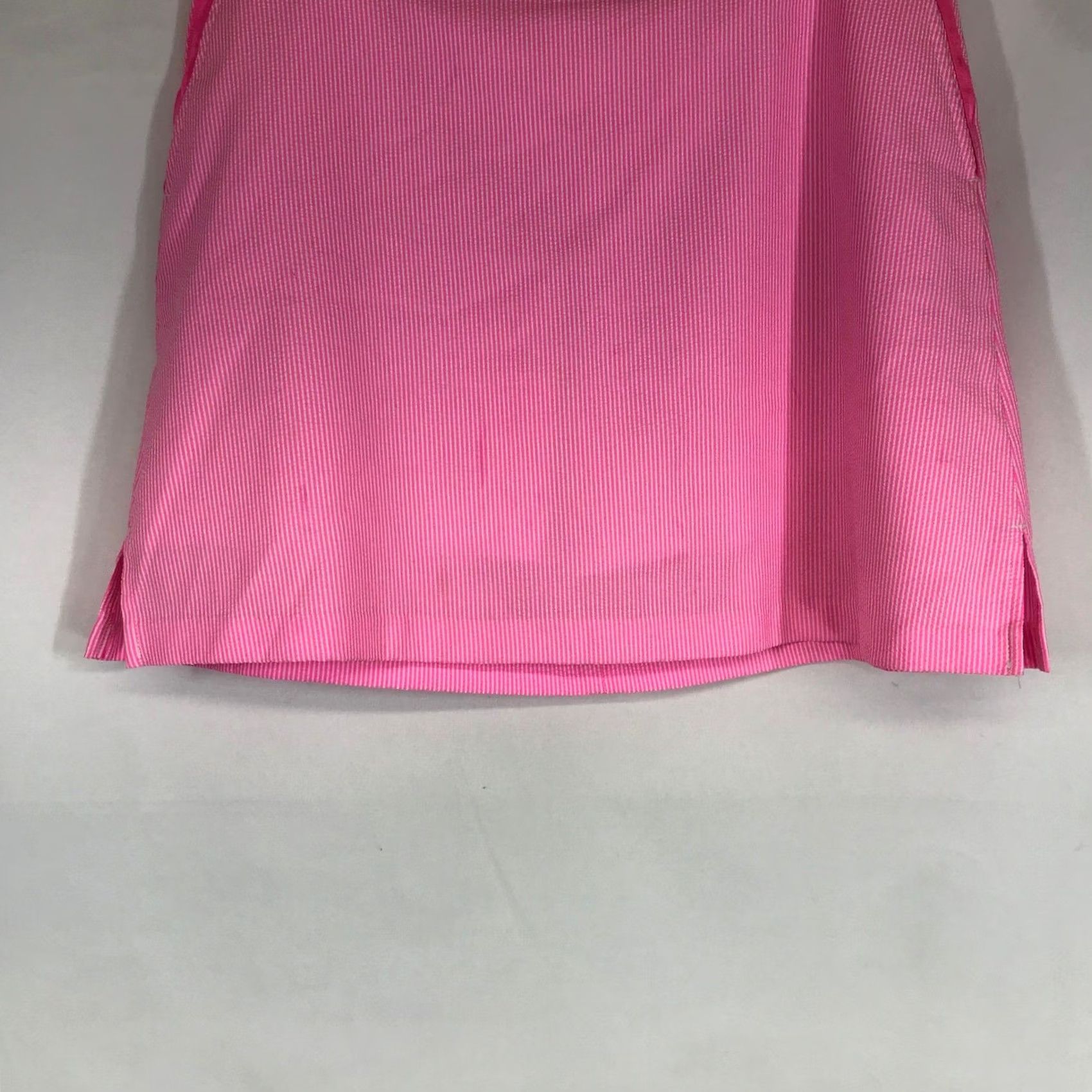 Pinko Lady Hagen Pink White Seersucker Striped Golf Skort Womens Size 12 Activewear Size ONE SIZE - 3 Thumbnail