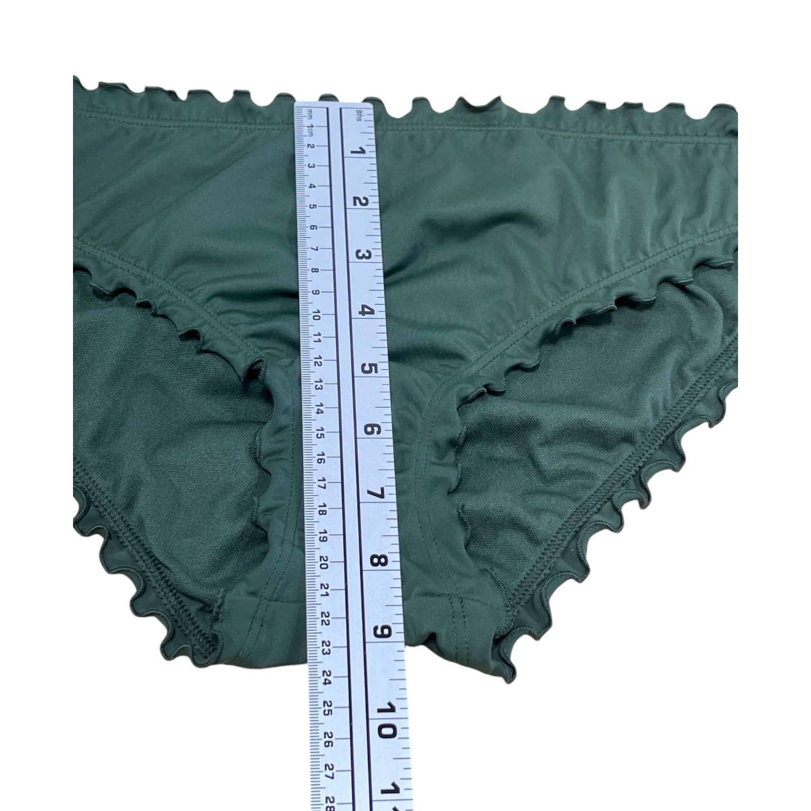 Other Shade & Shore - Women's Ruffle Cheeky Bikini Bottom - Green Size ONE SIZE - 6 Thumbnail