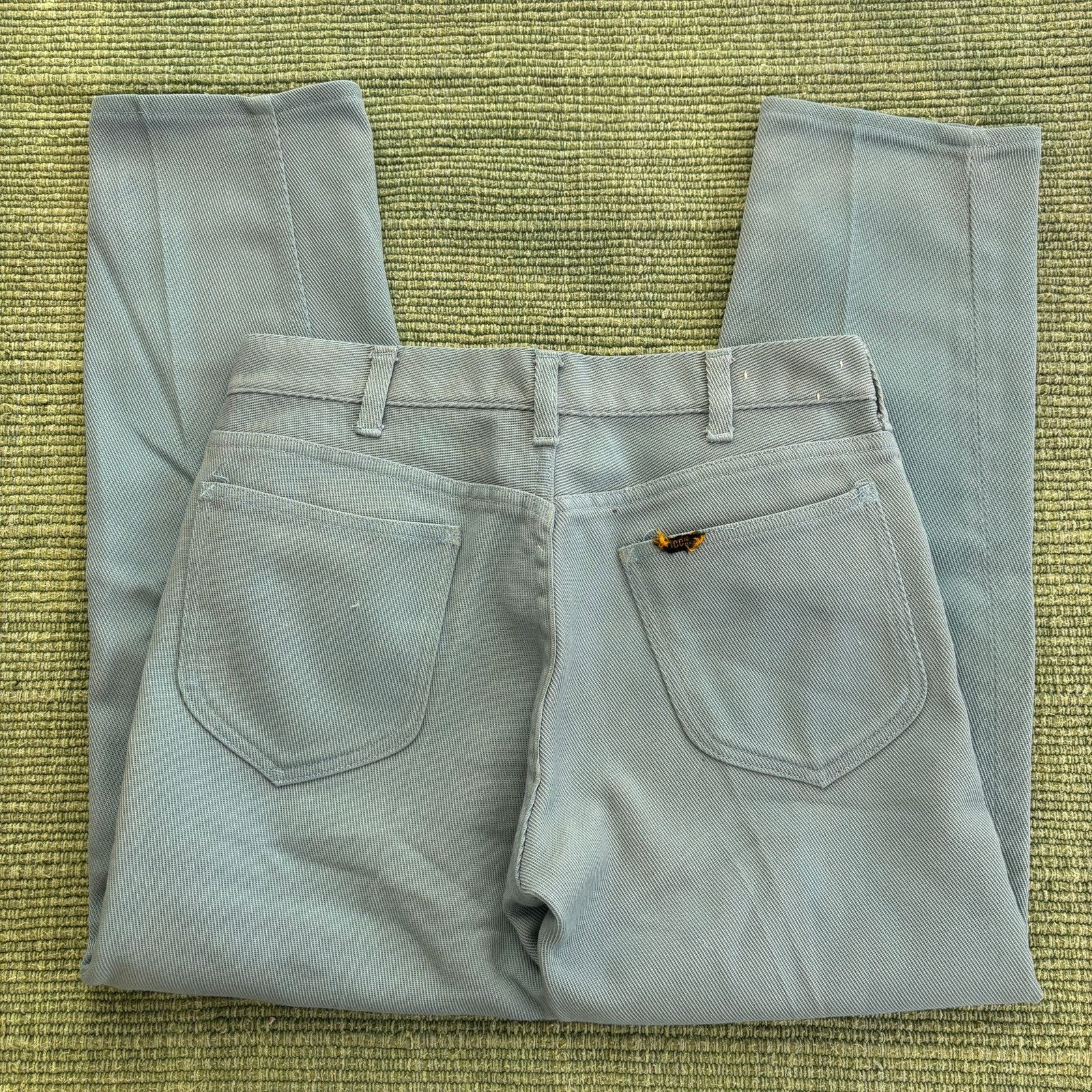 Lee × Vintage True vintage 60s Lee cotton twill Lee-Prest blue trousers Size 29" - 1 Thumbnail