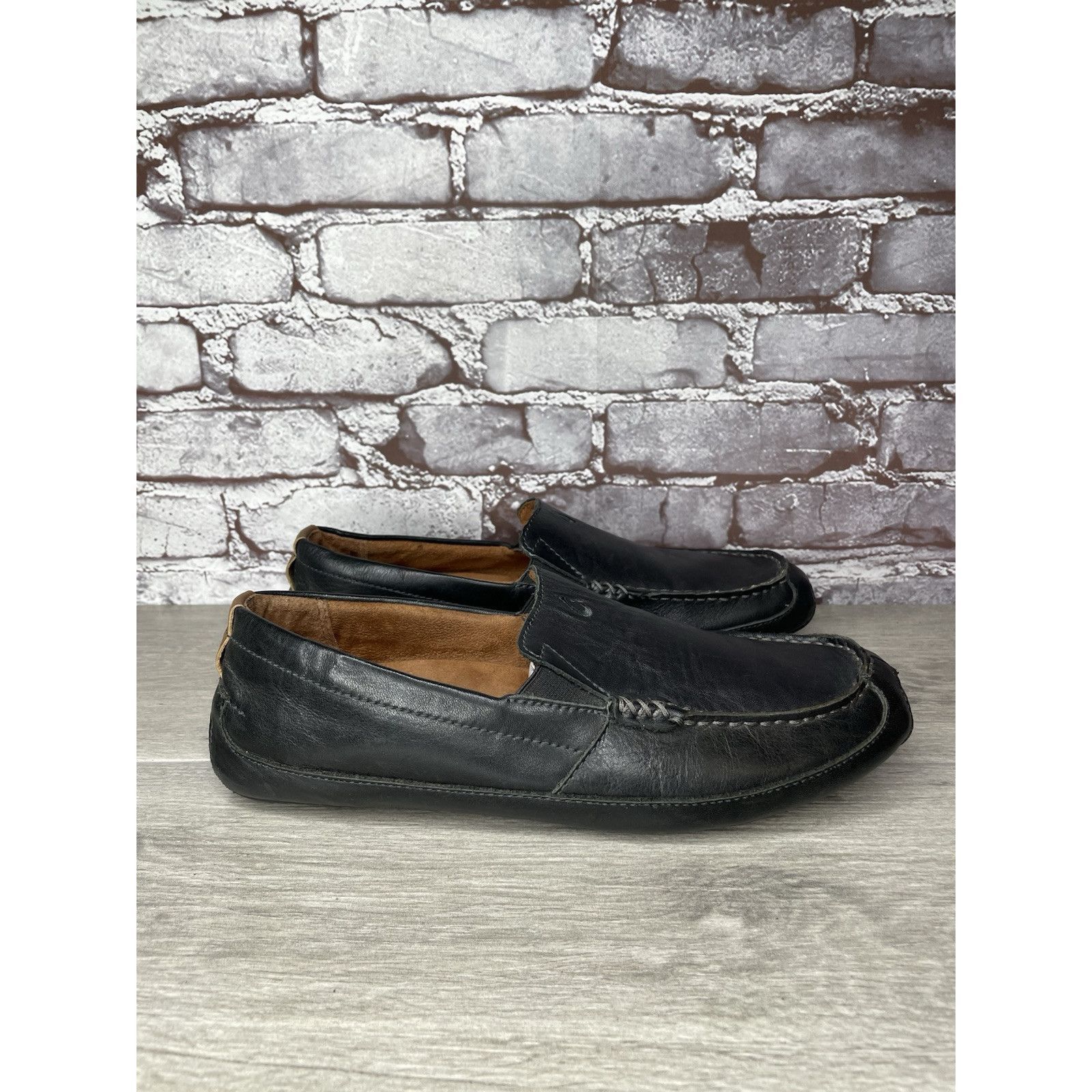 Olukai Olukai Akepa Moc Slip On Loafers Men's size 10.5 Black Leath Size US 10.5 / EU 43-44 - 16 Thumbnail