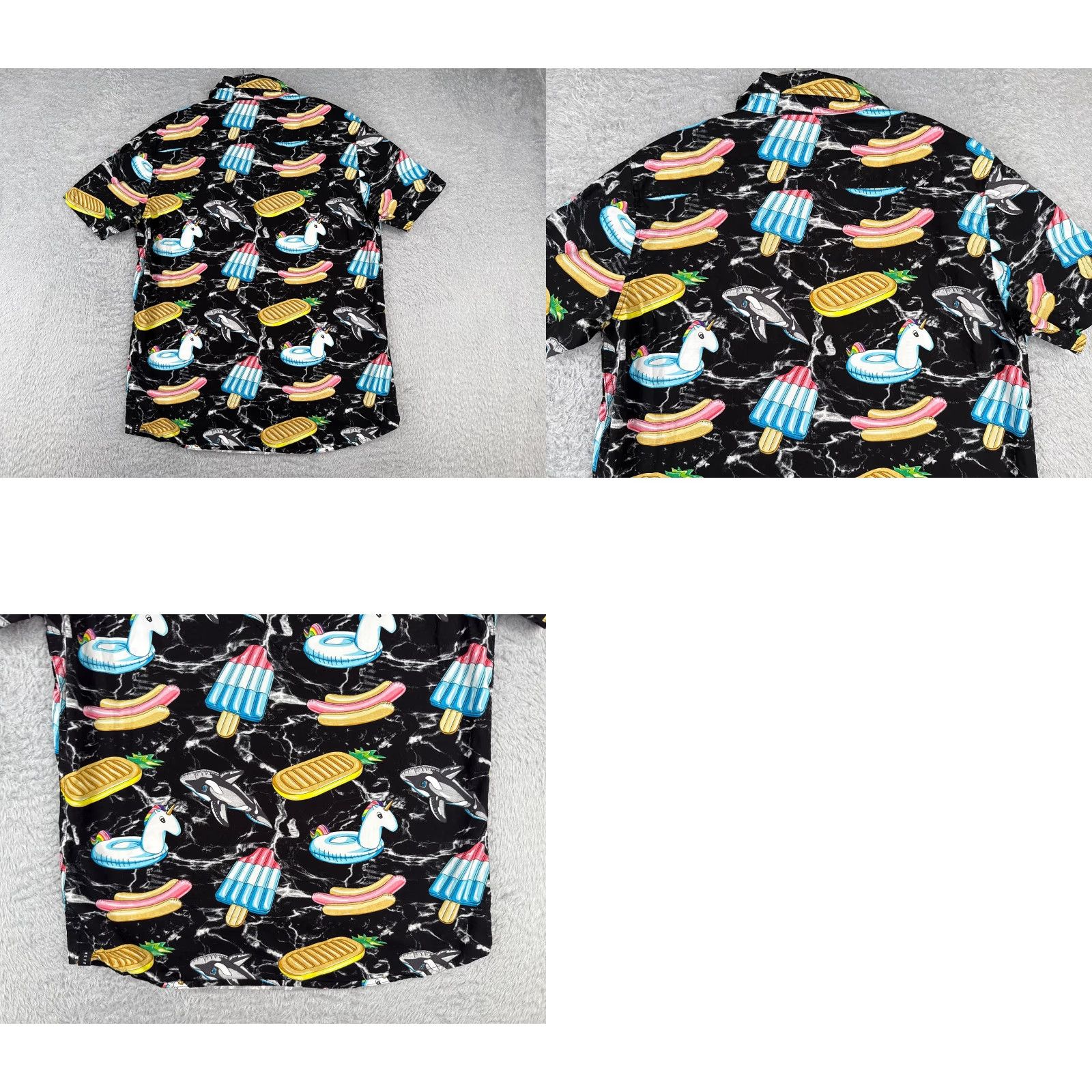 Vintage NEFF Shirt Men Medium Black Pool Party Float Ice Cream Hawaiian 100% Cotton Size US M / EU 48-50 / 2 - 9 Thumbnail