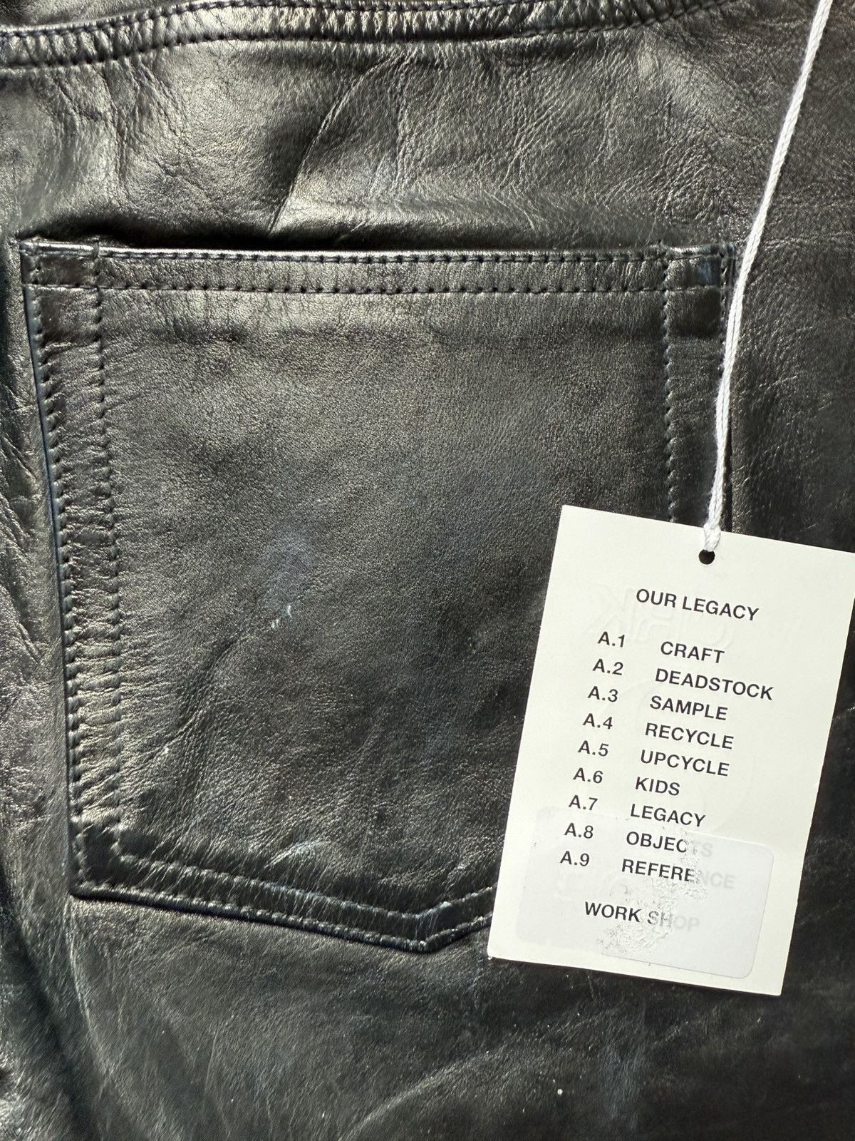 Our Legacy 1 of 1 Two Tone Splattered Leather Workshop Trousers Size US 32 / EU 48 - 6 Thumbnail