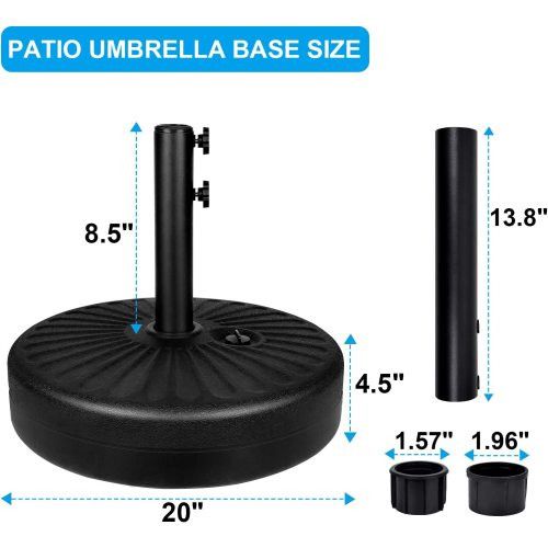 Designer × Homemade Simple Deluxe 20" Heavy Duty Patio Market Umbrella Stand wit Size US L / EU 52-54 / 3 - 3 Thumbnail