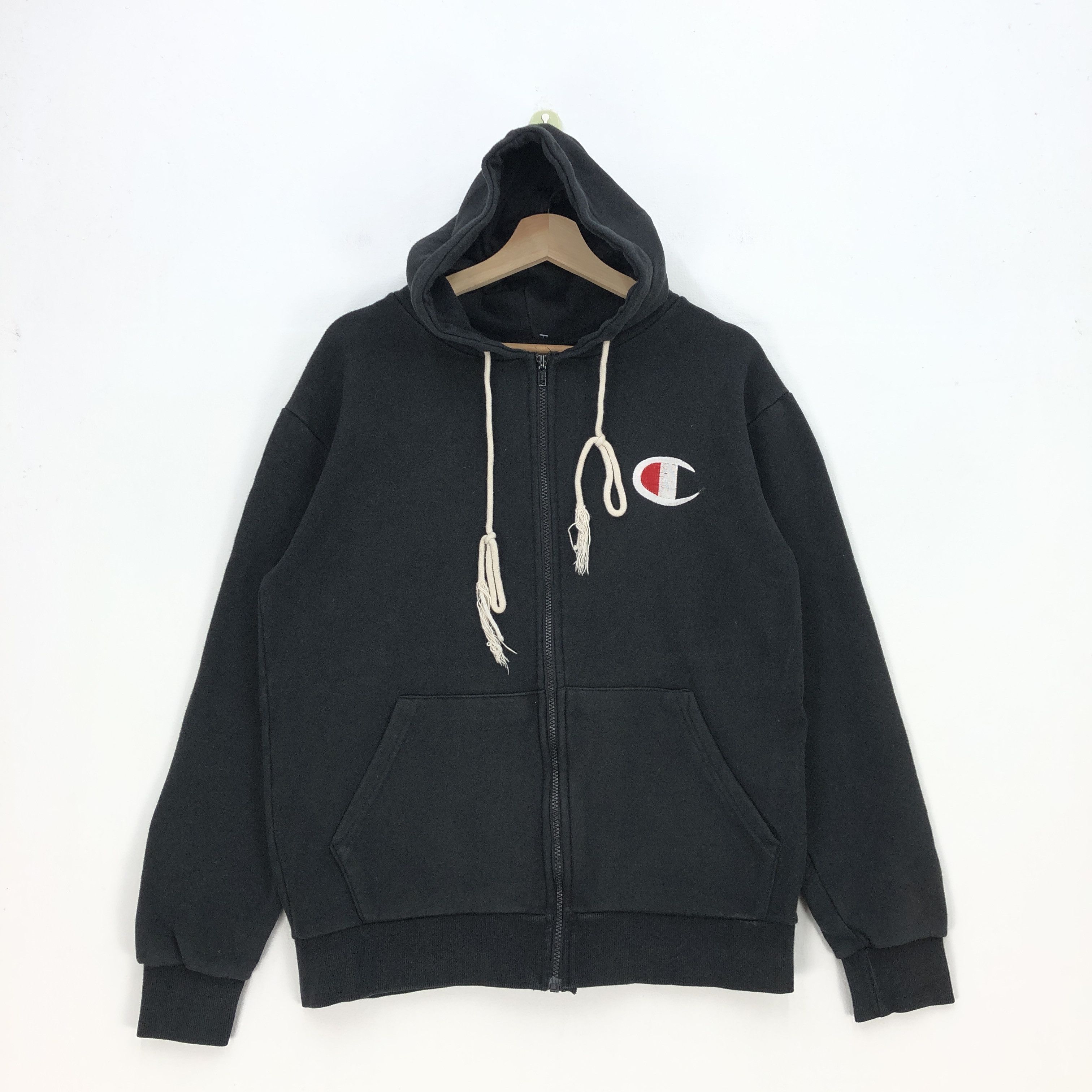 Champion × Vintage Vintage Champion Sweater Hoodie Champion Hooded Sweater Size US L / EU 52-54 / 3 - 3 Thumbnail