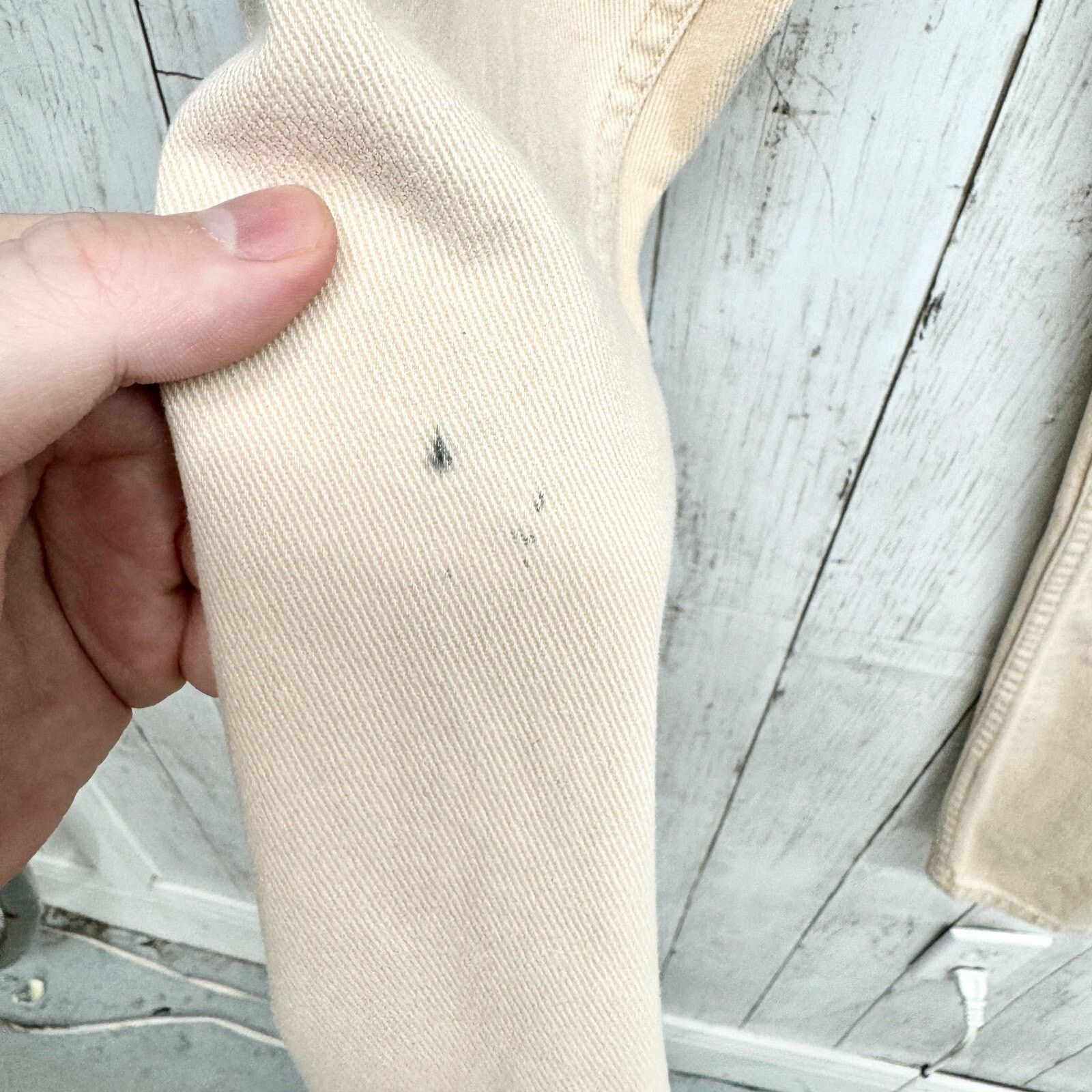 Eddie Bauer Eddie Bauer Jeans 6 Cream Relaxed Straight Cotton 5-Pocket Size 28" / US 6 / IT 42 - 2 Thumbnail
