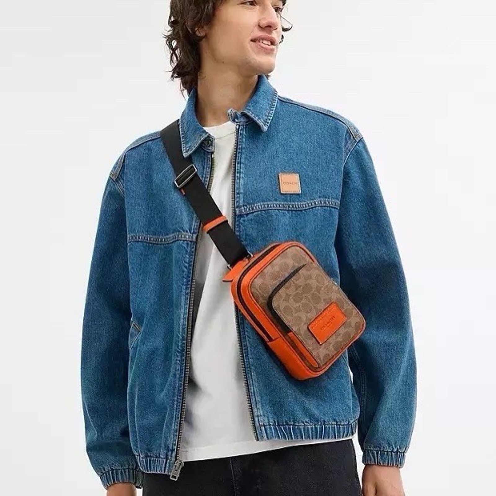 Coach NWT Coach Racer Sling Pack In Colorblock CAJ38 Spice Orange Size ONE SIZE - 9 Thumbnail