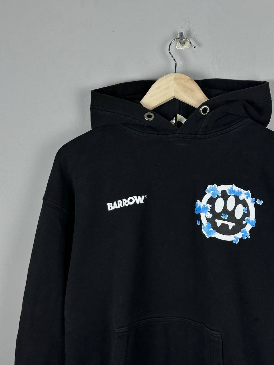 Barrow BARROW x CLOUD LOGO Black Oversized Heavyweight Hoodie Size L / US 10 / IT 46 - 4 Thumbnail
