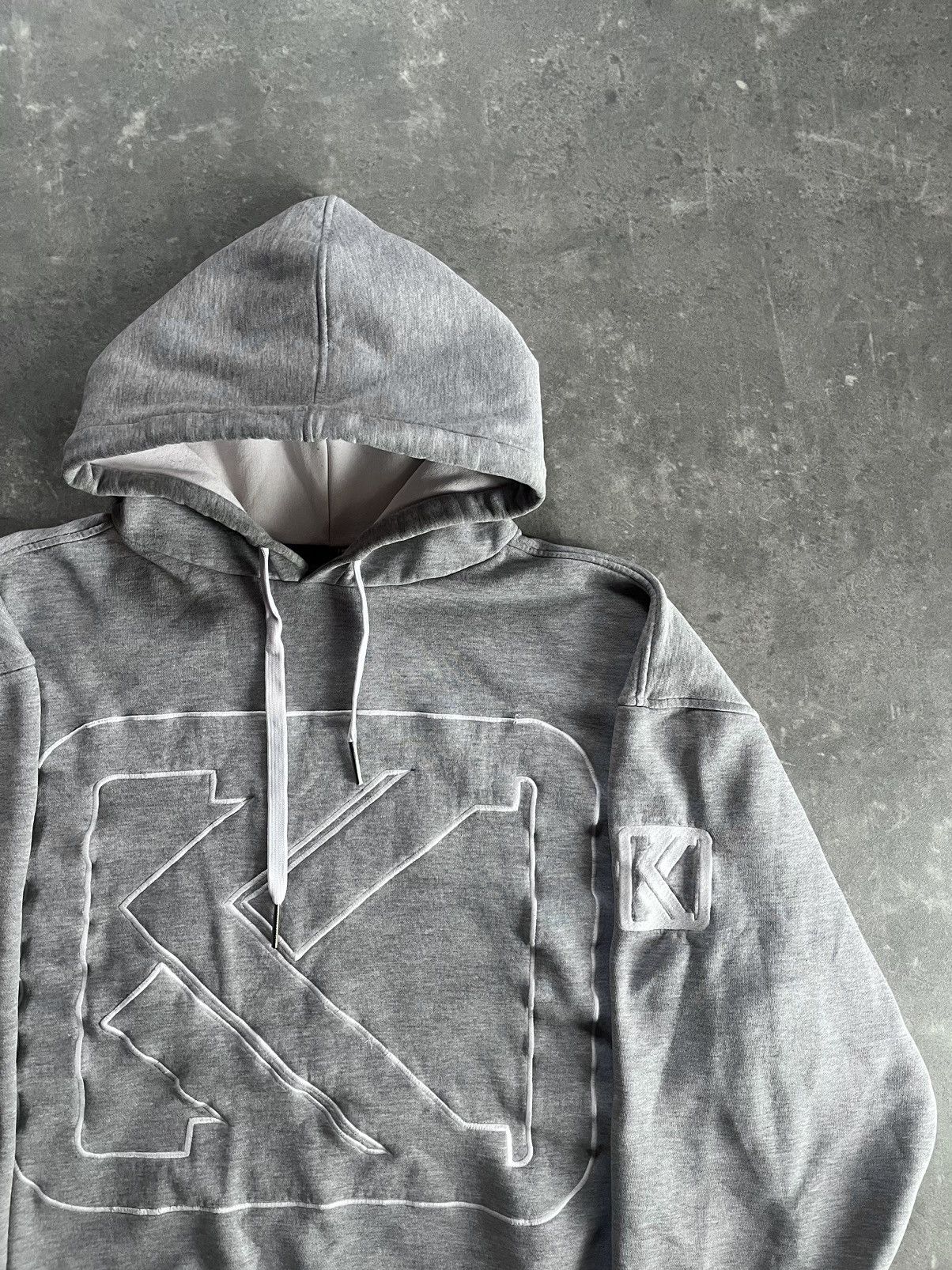 Karl Kani Karl Kani Big K Logo Baggy Grey Hoodie XL XXL Boxy Rare Size US XL / EU 56 / 4 - 4 Thumbnail