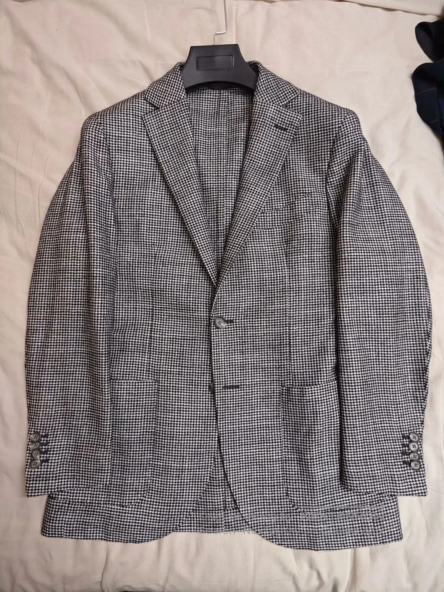 Luigi Bianchi Italian Black and White Check Blazer. Size US M / EU 48-50 / 2 - 5 Thumbnail