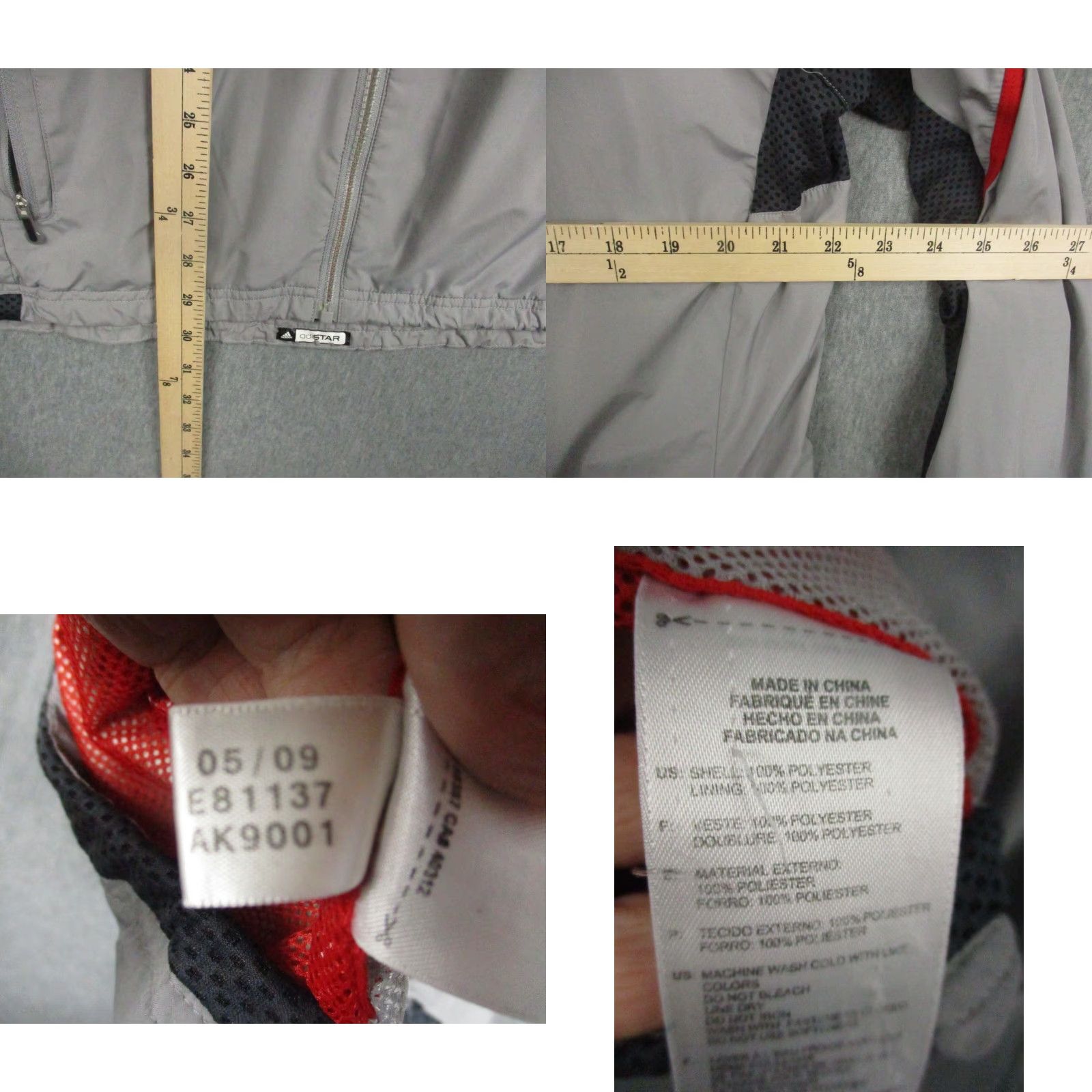 Adidas Adidas Track Jacket Gray Large Clima365 Windstopper Mens Jacket Size US L / EU 52-54 / 3 - 8 Thumbnail