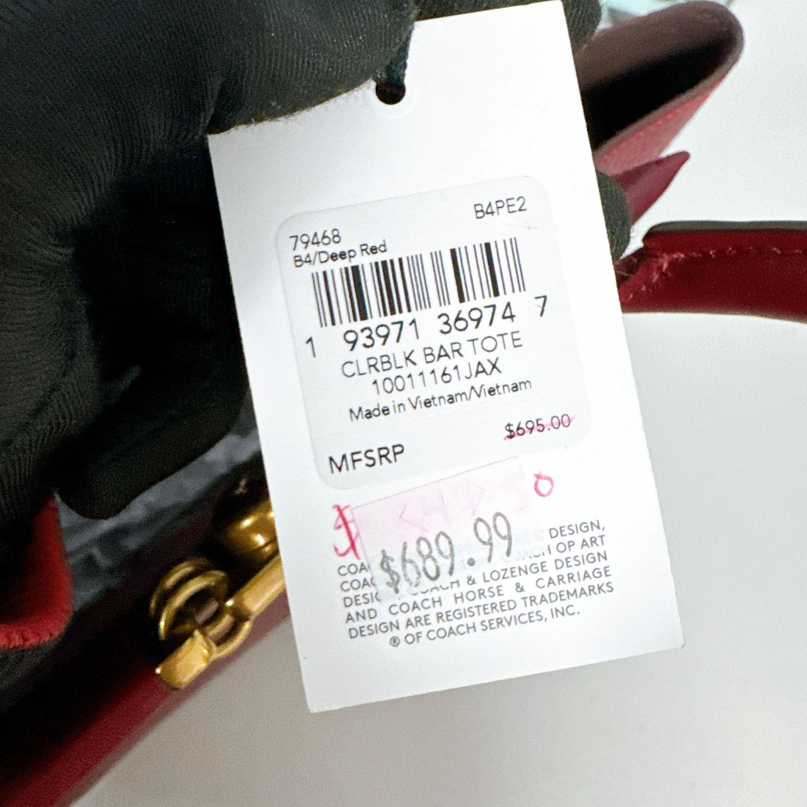Coach Coach 79468 Troupe Tote IN Deep Red Size ONE SIZE - 7 Thumbnail