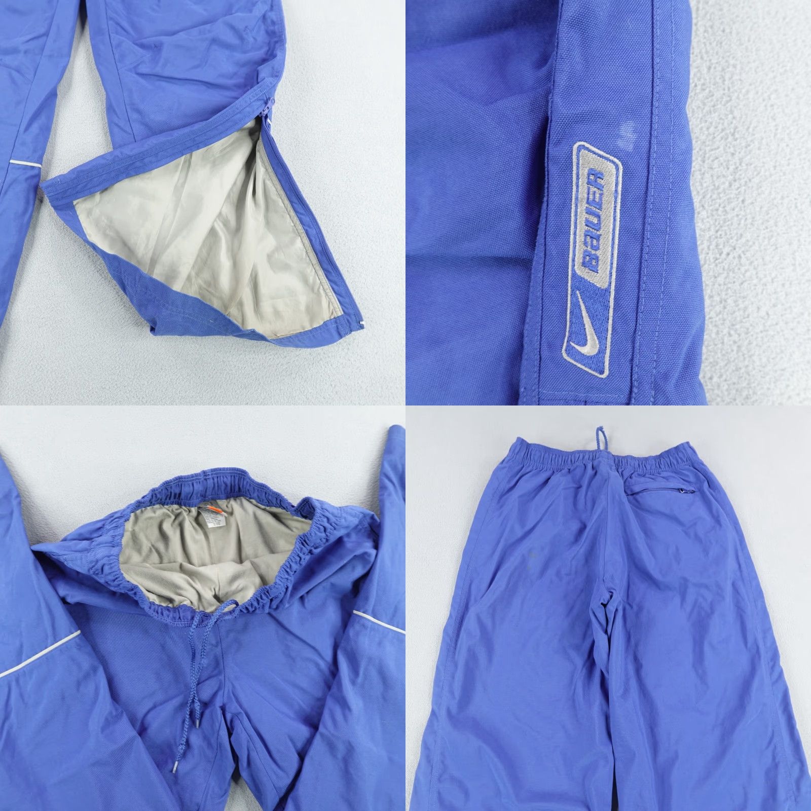 Nike VINTAGE Nike Bauer Pants Mens Medium Blue Snow Pants Wide Leg Waterproof Hockey Gear Size US 30 / EU 46 - 8 Thumbnail