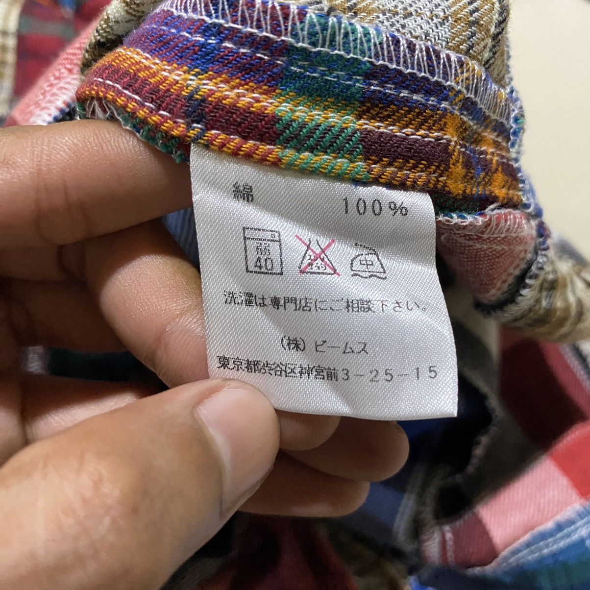 Beams Japan International Gallery By BEAMS Patchwork Flannel Shirt Size US S / EU 44-46 / 1 - 6 Thumbnail