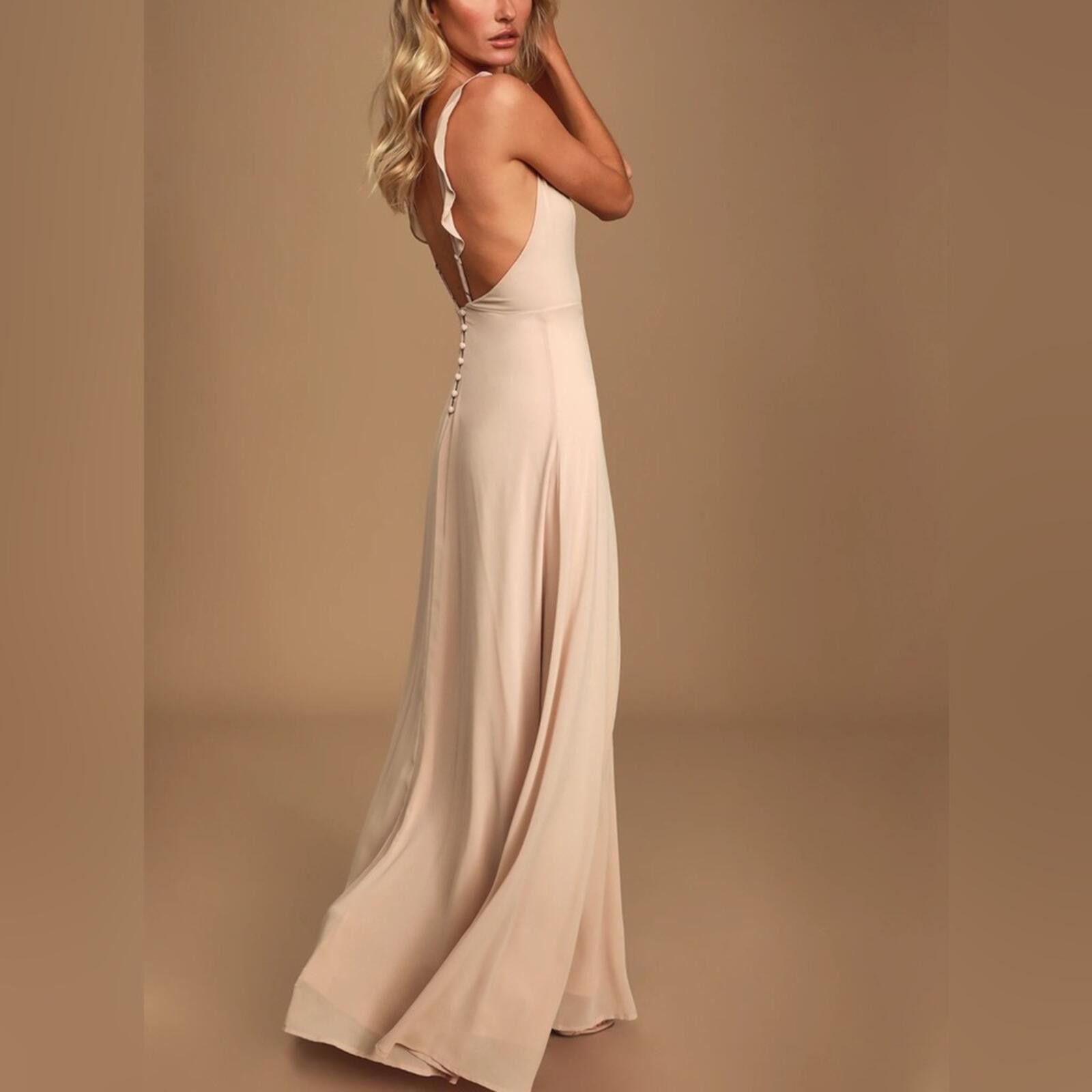 Lulus Lulus / Meteoric Rise Blush Maxi Dress / small / blush pink Size S / US 4 / IT 40 - 2 Thumbnail