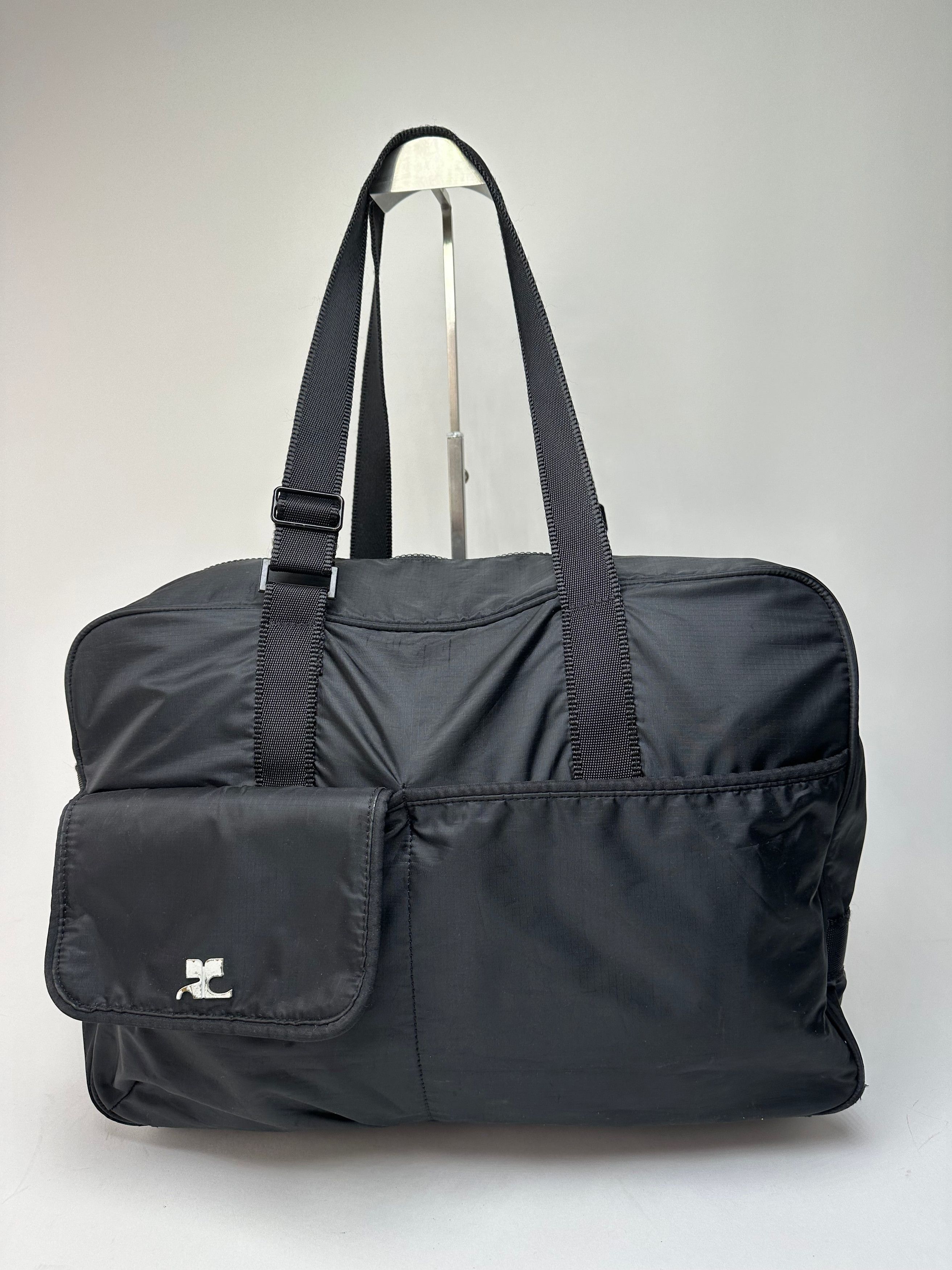 Courreges Vintage Ripstop Nylon Weekender Duffle Bag Black Size ONE SIZE - 1 Thumbnail