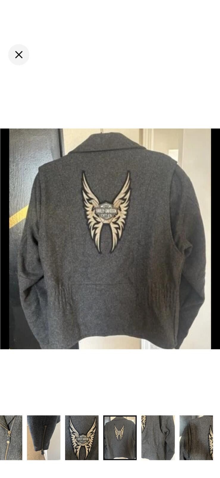 Harley Davidson (Harley-Davidson) Charcoal Bomber Jacket Size M / US 6-8 / IT 42-44 - 7 Thumbnail