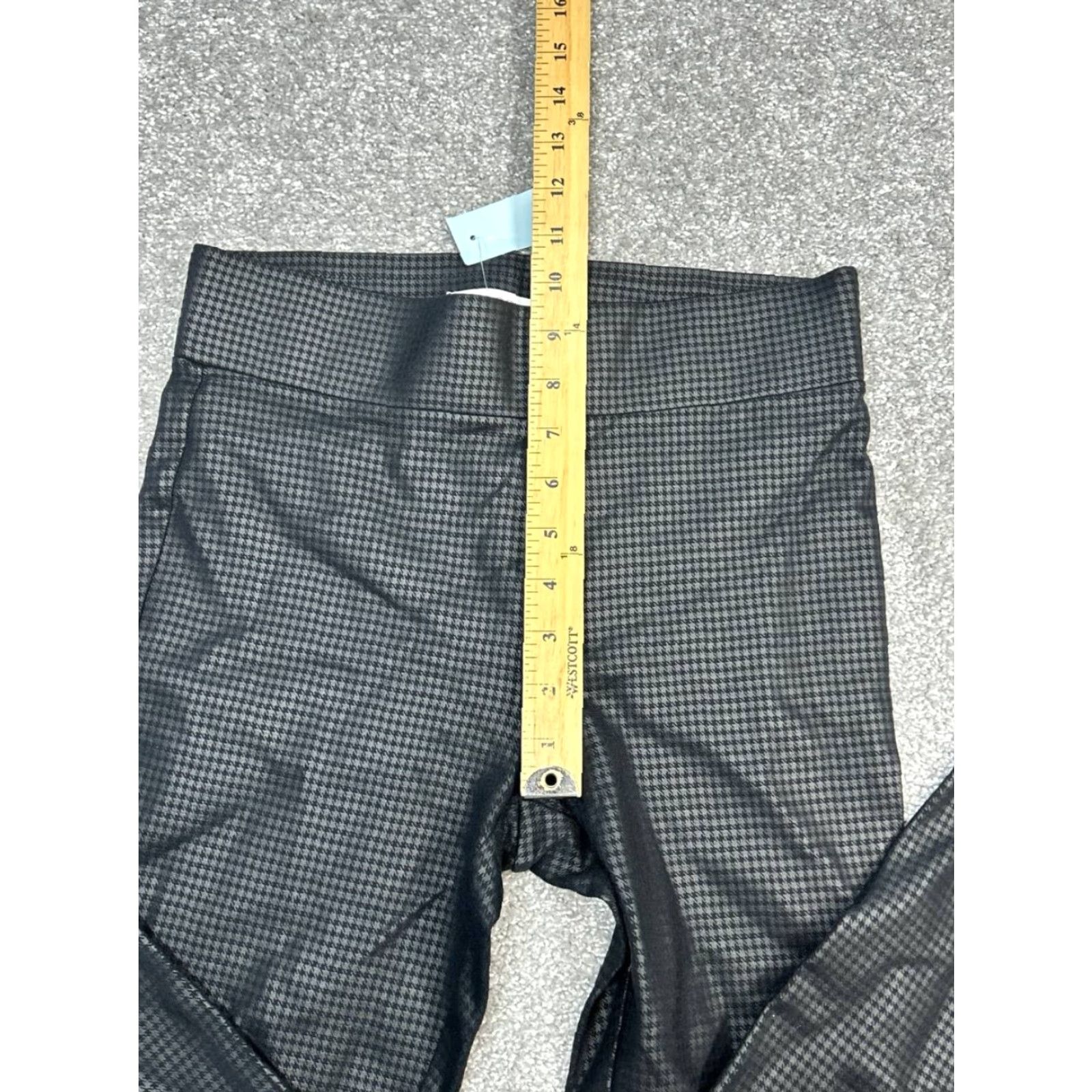 Loft LOFT Leggings Women Small Petite Black Houndstooth Jacquard Stretch Mid Rise New Women Size 28" / US 6 / IT 42 - 5 Thumbnail
