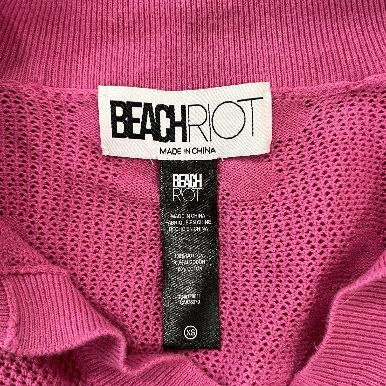 Beach Riot BEACH RIOT Liliana Polo Top XS Floral Pink Resort Preppy Size XS / US 0-2 / IT 36-38 - 6 Thumbnail