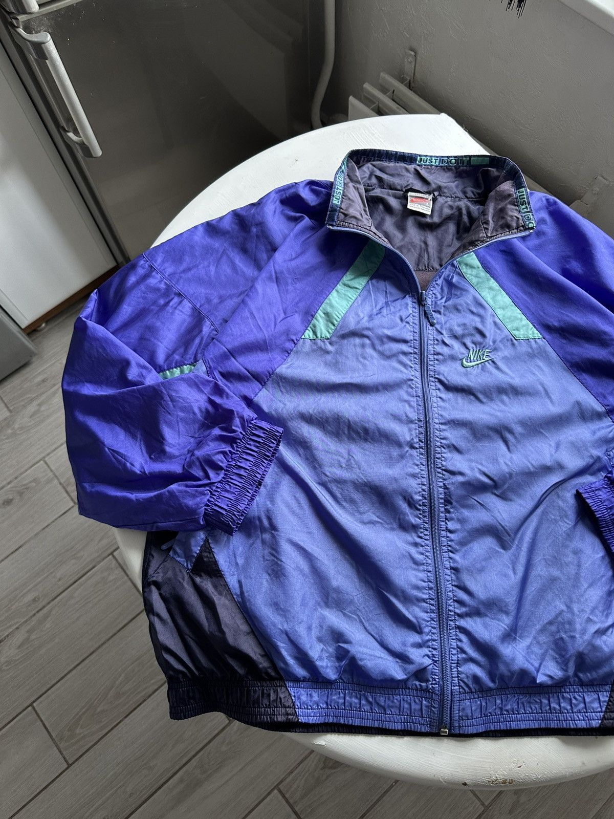 Nike × Vintage Vintage Nike Track Sweatshirt 90s Oversized Multi Size US L / EU 52-54 / 3 - 4 Thumbnail