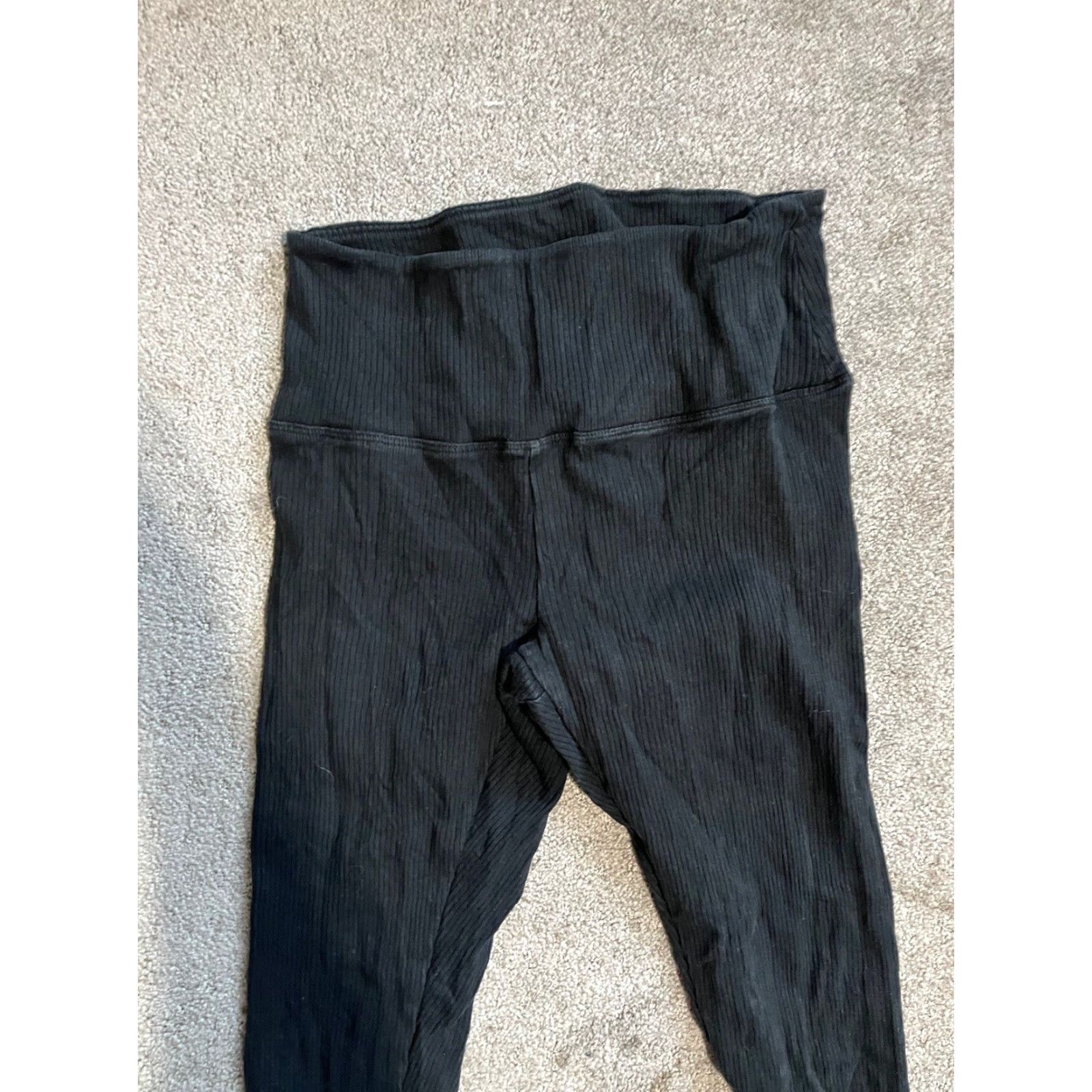 Victoria's Secret Victoria's Secret Pink Yoga Black Ribbed Athletic Legging Women's Size M Size 32" / US 10 / IT 46 - 2 Thumbnail