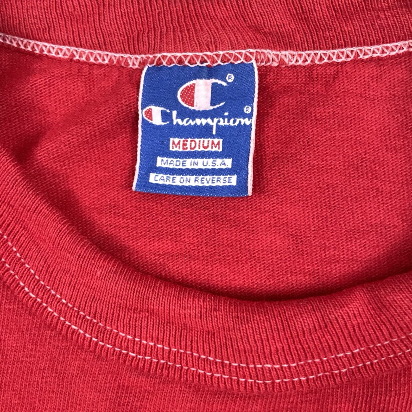 Champion VINTAGE Champion Shirt Mens T Shirt Adult M Red USA 80s Rare Stitch Size US M / EU 48-50 / 2 - 4 Thumbnail
