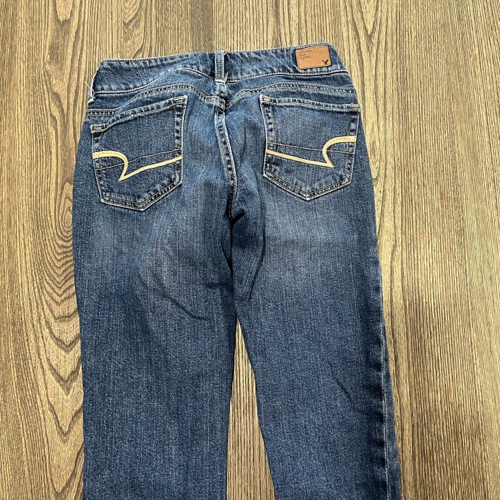 American Eagle Outfitters American Eagle Artist Jeans Straight Leg Low Rise Stretch 2 Size 26" / US 2 / IT 38 - 13 Thumbnail