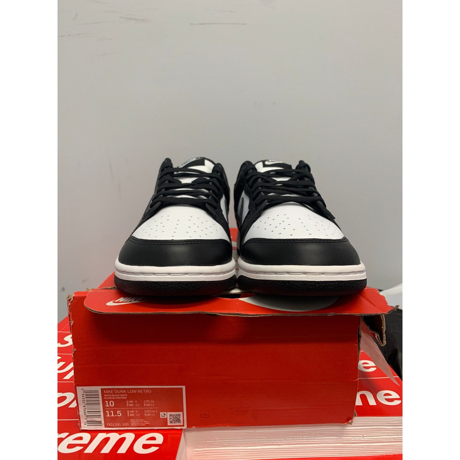 Nike Nike Dunk Low Retro White Black Panda Size 10 NEW SHIPS NOW Size US 10 / EU 43 - 2 Thumbnail