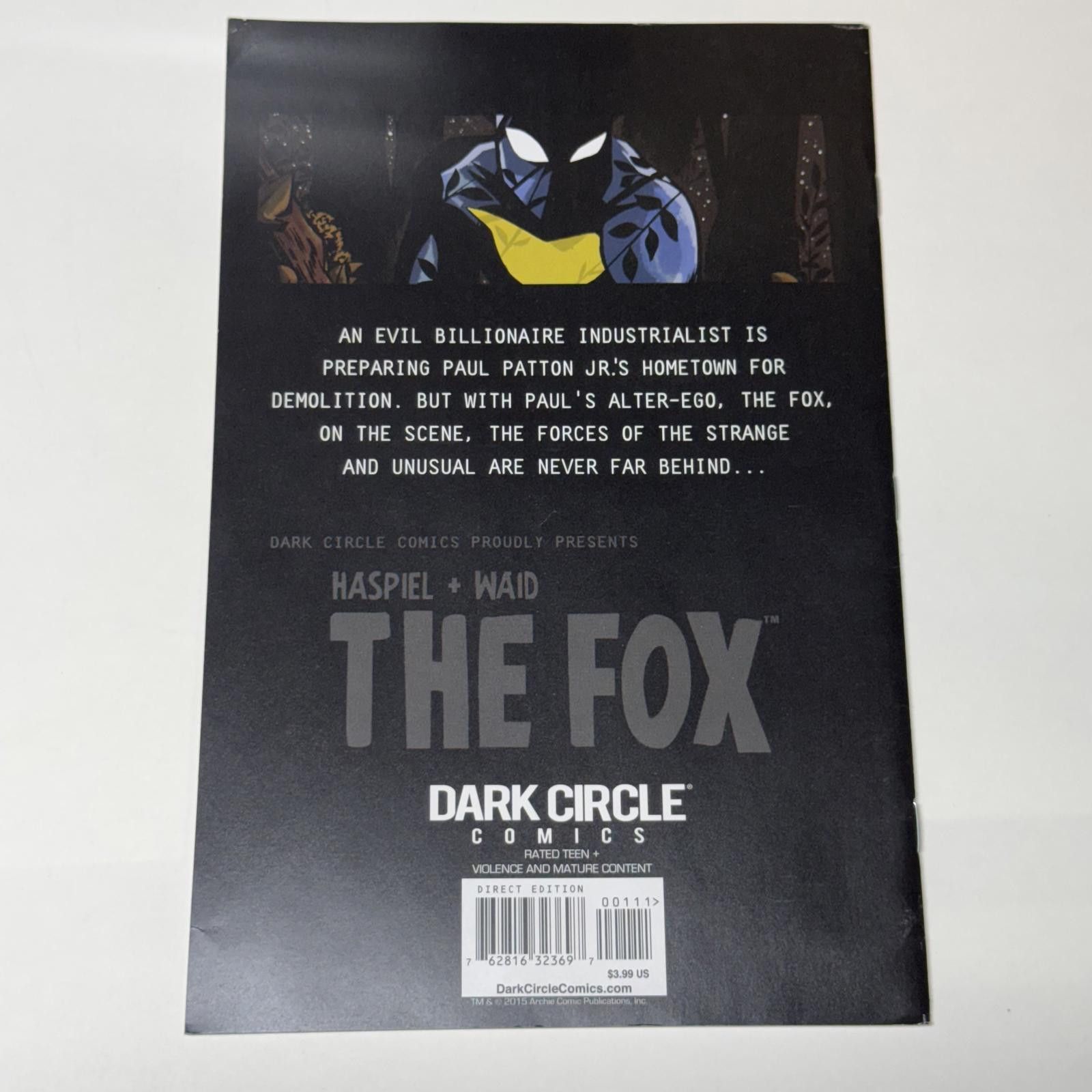 Designer Dark Circle Comics The Fox #1 Chapter One 2015 The Situation Size ONE SIZE - 7 Thumbnail