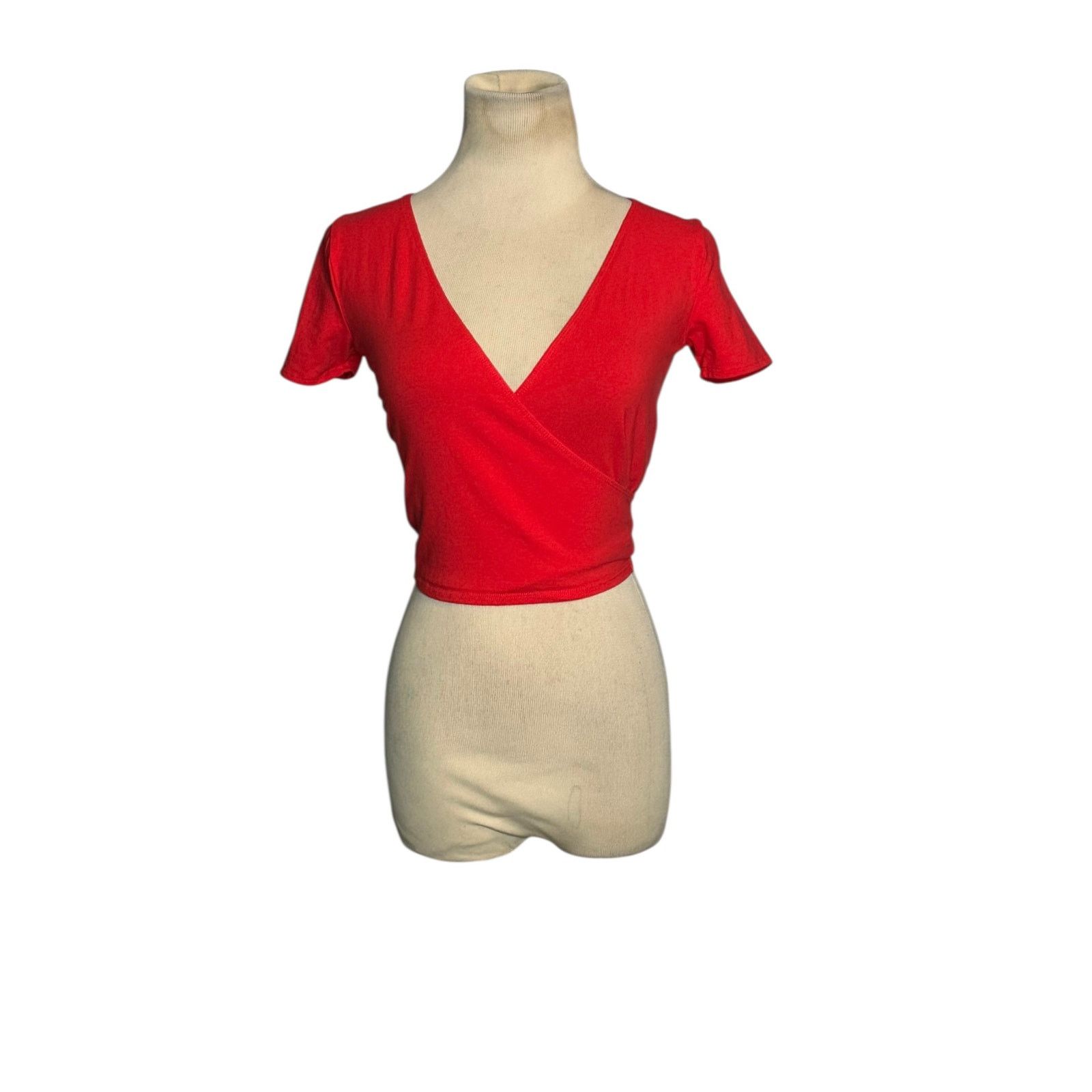 Hollister Hollister red short sleeves wrap top size XS Size XS / US 0-2 / IT 36-38 - 8 Thumbnail