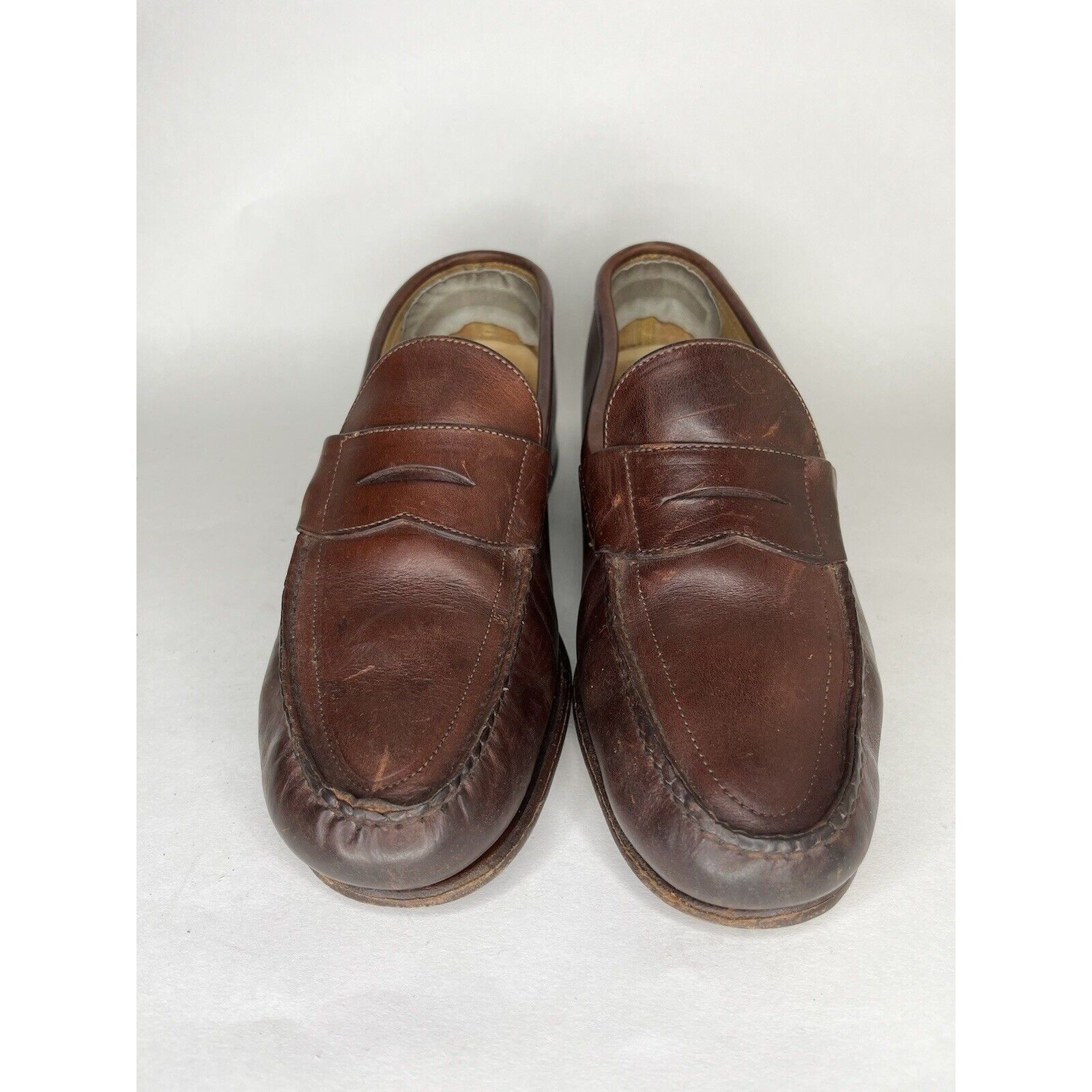Frye Frye Brown Leather Penny Loafers Slip On Dress Shoes Men Sz Size US 12 / EU 45 - 8 Thumbnail