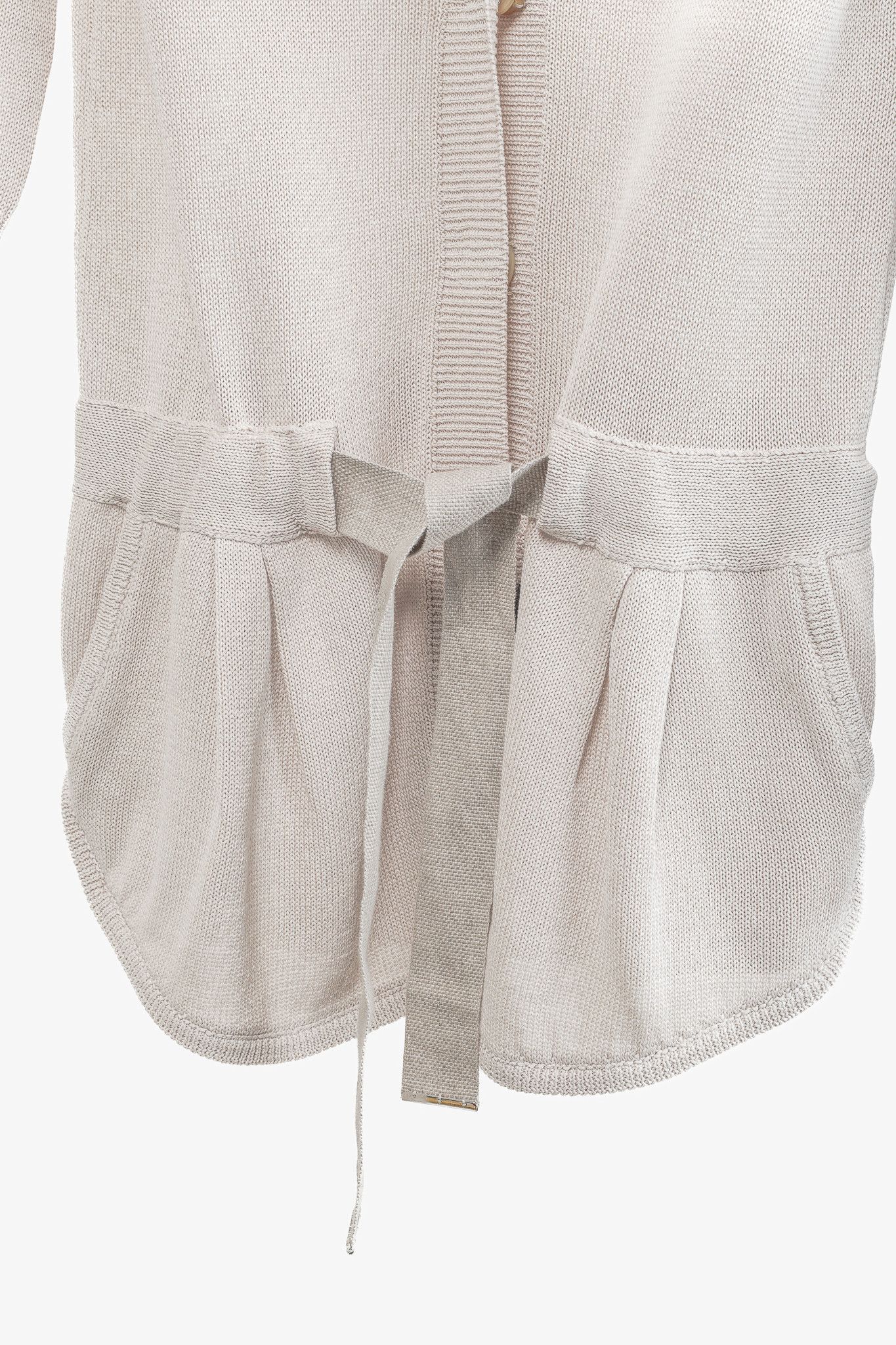 Brunello Cucinelli Brunello Cucinelli Cotton-Knit Drawstring-Waist Cardigan Size S / US 4 / IT 40 - 6 Thumbnail