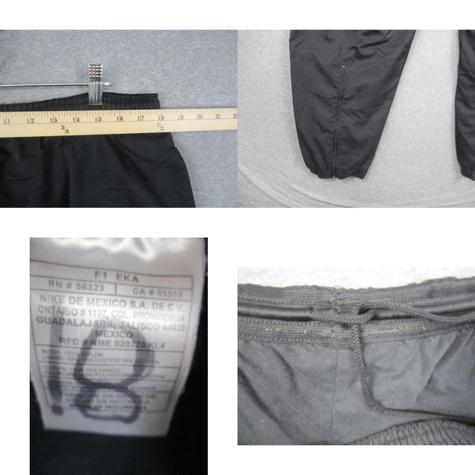 Nike VINTAGE Nike Windbreaker Track Pants XL Men Black Zip Ankle Logo（Nike） Size US 36 / EU 52 - 8 Thumbnail
