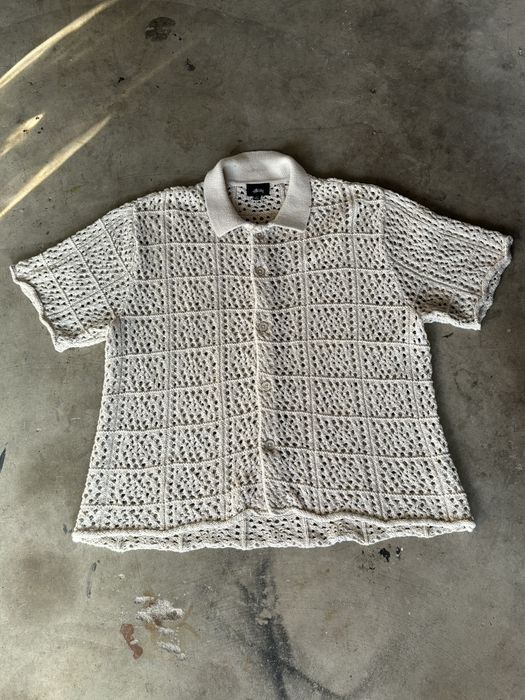 Stussy Stussy Crochet Button Up Shirt | Grailed