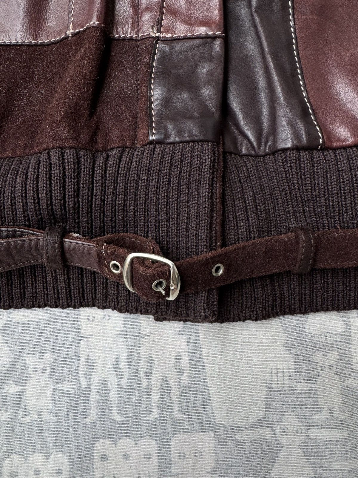 Alexander McQueen Alexander McQueen AW00 Leather Patchwork Knit Jacket Size M / US 6-8 / IT 42-44 - 5 Thumbnail