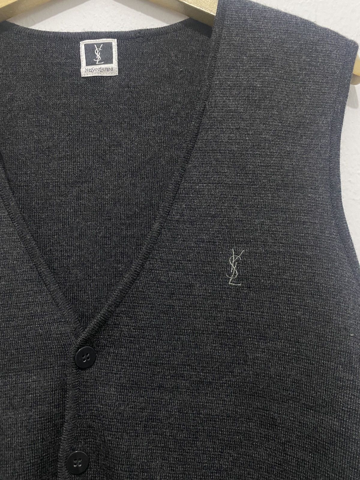 Yves Saint Laurent Vintage 90s Yves Saint Laurent YSL Knit Vest Size US L / EU 52-54 / 3 - 3 Thumbnail