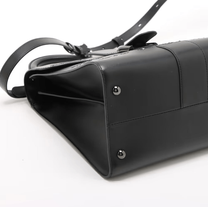 Delvaux Lumore MM Leather Two-Handbag Black x White Size ONE SIZE - 4 Thumbnail
