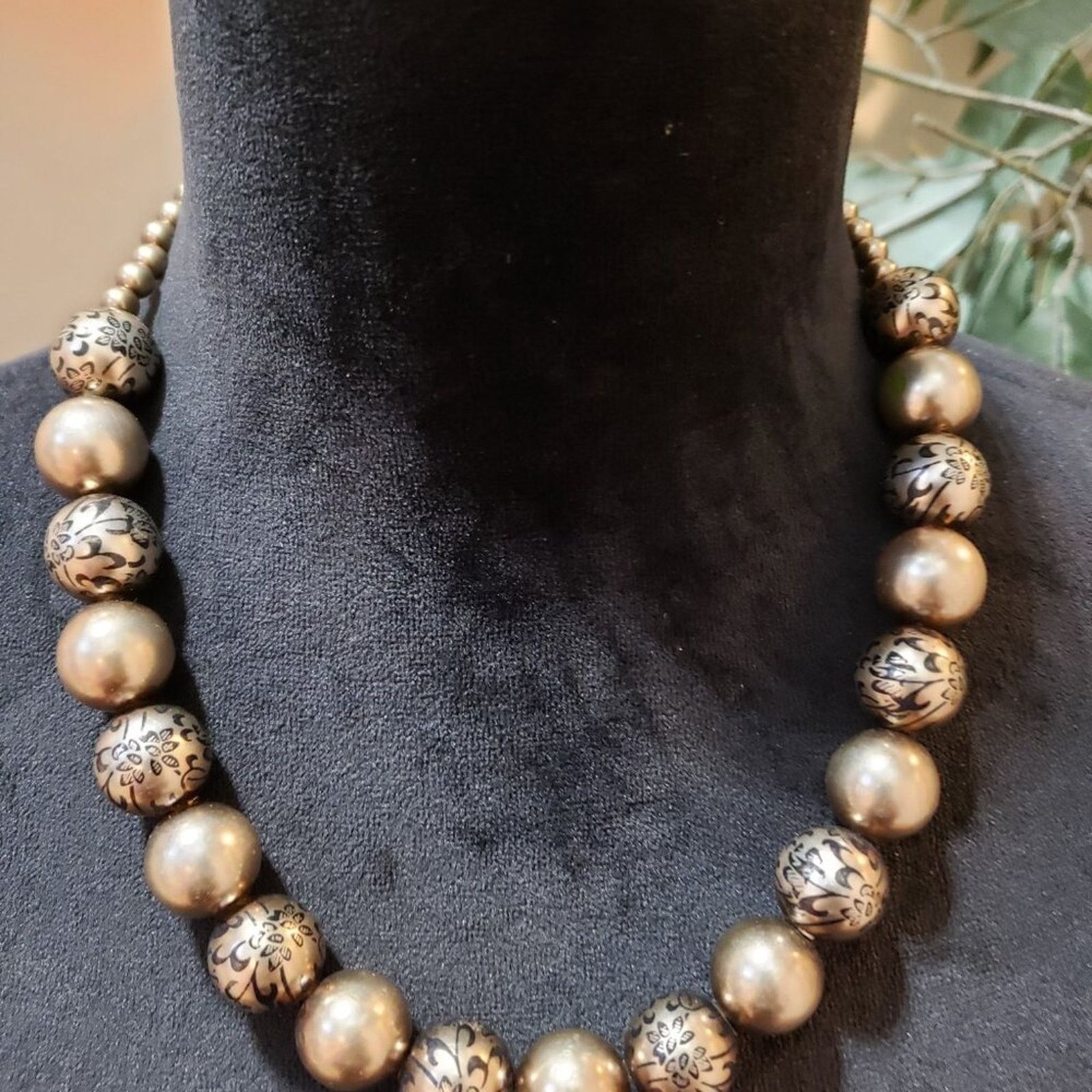 Vintage Vintage Womens Fashion Napier Golden Ball Runway Necklace Size ONE SIZE - 2 Thumbnail