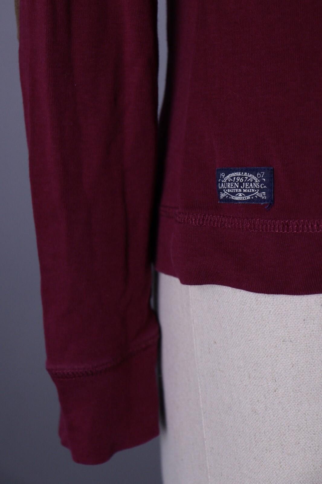Designer Lauren Jeans Co. Ralph Lauren Burgundy Top Shirt Sz M Size M / US 6-8 / IT 42-44 - 4 Thumbnail