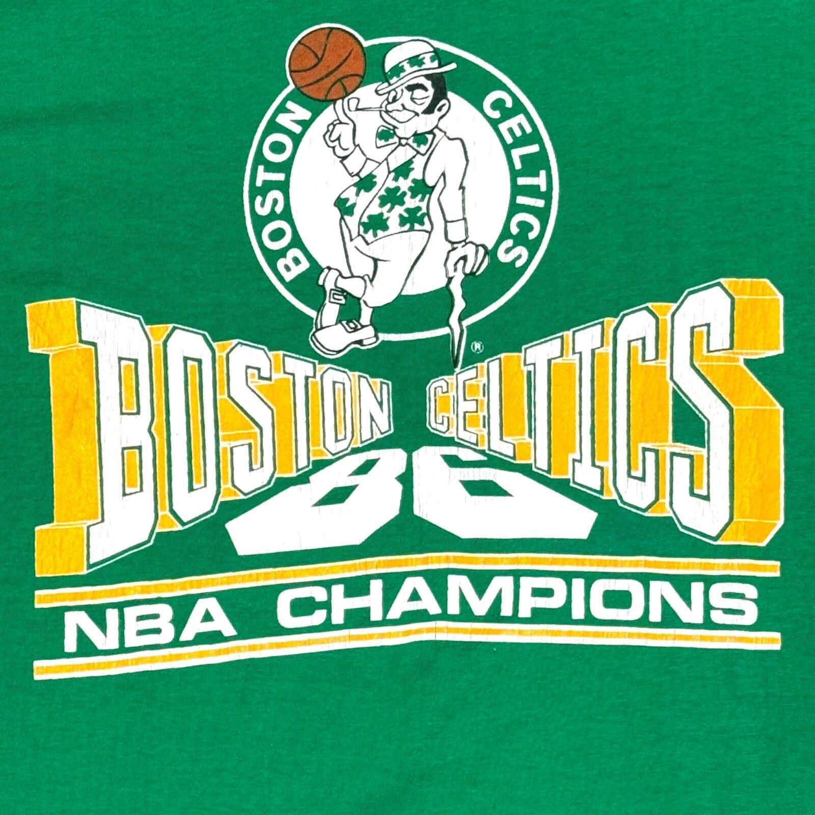 Artek VTG 80s Single Stitch Boston Celtics 1986 Champions TShirt Size US M / EU 48-50 / 2 - 2 Thumbnail