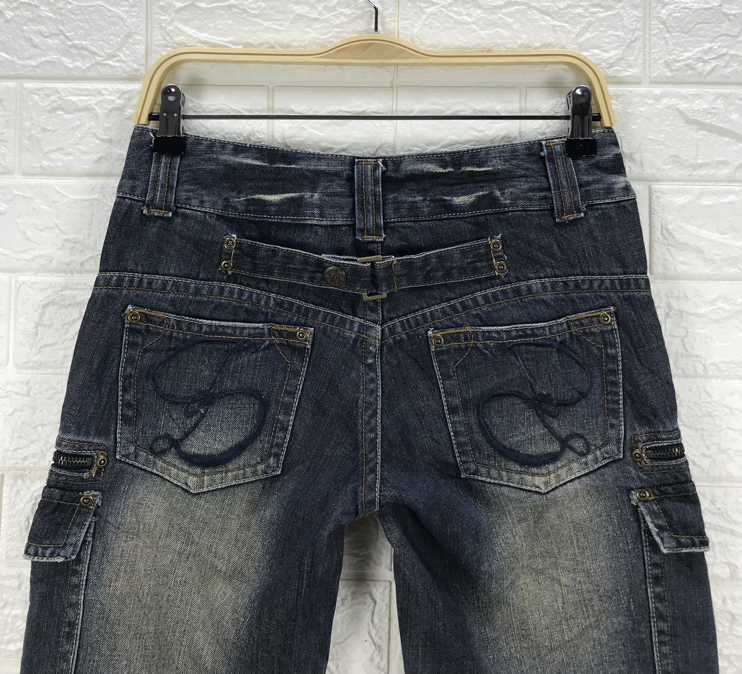 Japanese Brand Japanese Double Dazzle Multipocket Rusty Cargo Flare Jeans Size 30" / US 8 / IT 44 - 6 Thumbnail