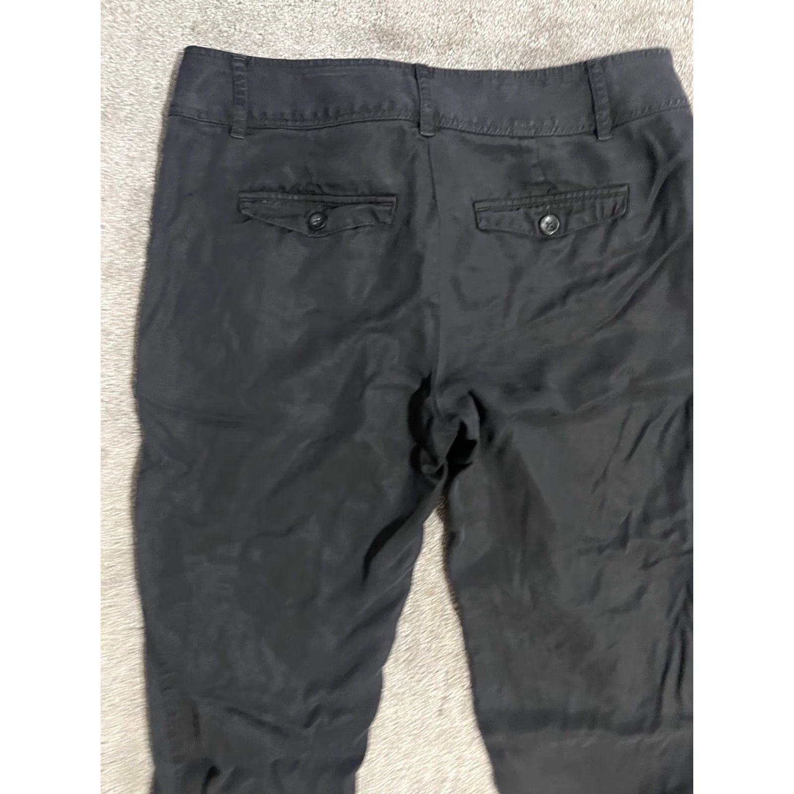 Loft Loft Women's Pants 4 Black Lyocell Dress Pants Career Minimalist Bottoms Size 27" / US 4 / IT 40 - 4 Thumbnail