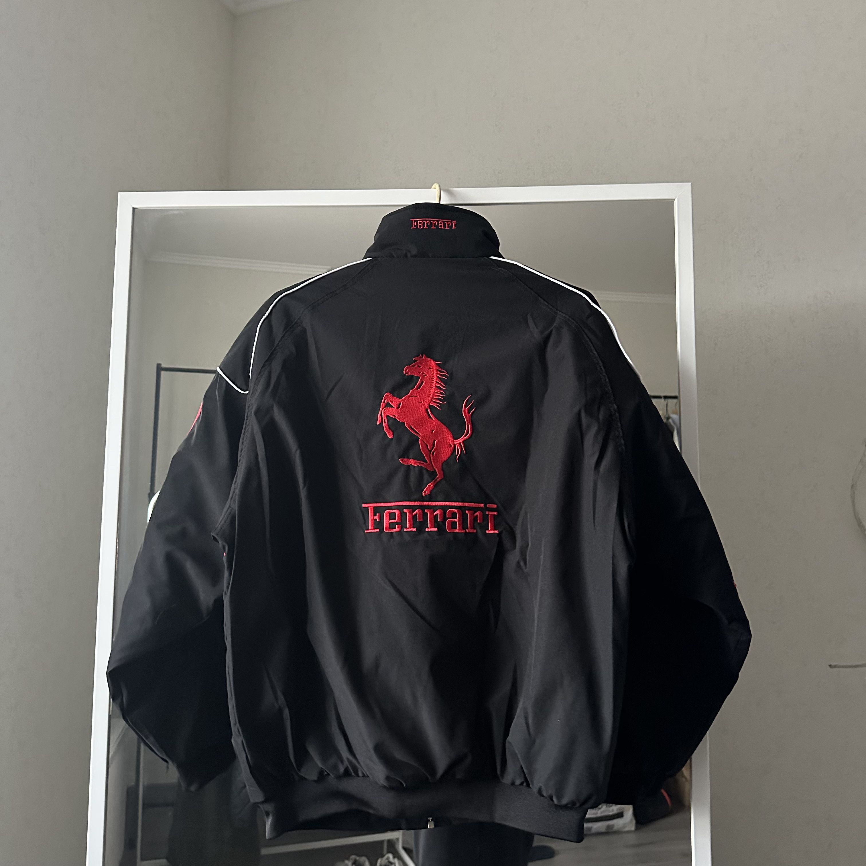 Ferrari × Vintage Ferrari Vintage Big Logo Vintage Nylon Light Bomber Jacket Size US L / EU 52-54 / 3 - 3 Thumbnail