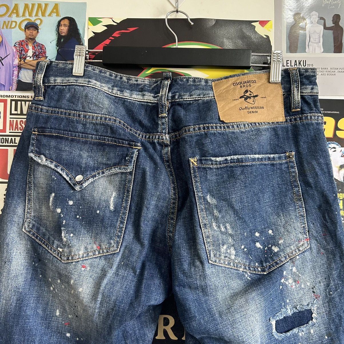 Dsquared2 Vintage Dsquared2 Paint Splash Patches Distressed Denim Size US 37 - 13 Thumbnail