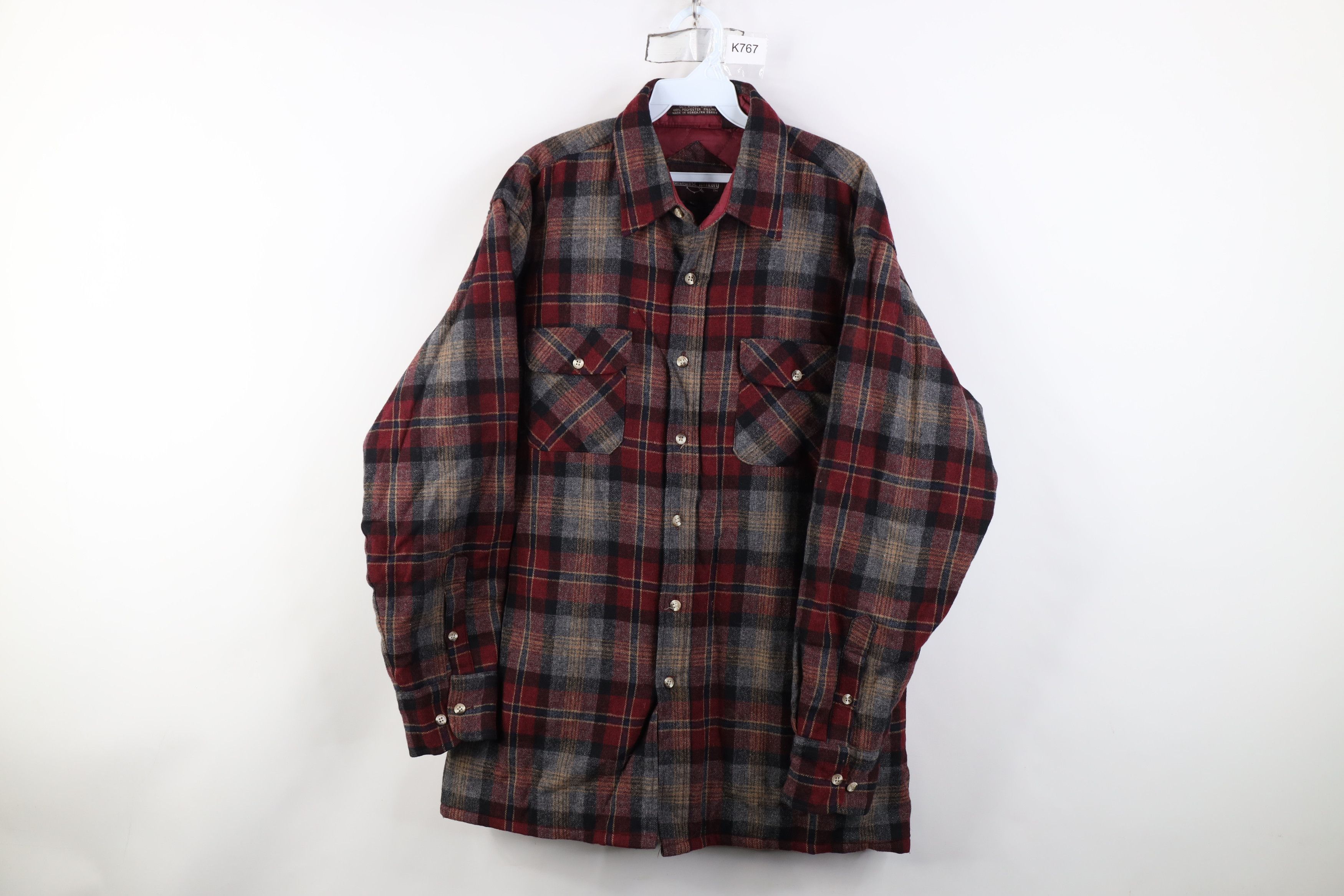 Vintage Vintage 70s Streetwear Wool Blend Shirt Jacket Jac Plaid Size US L / EU 52-54 / 3 - 1 Thumbnail