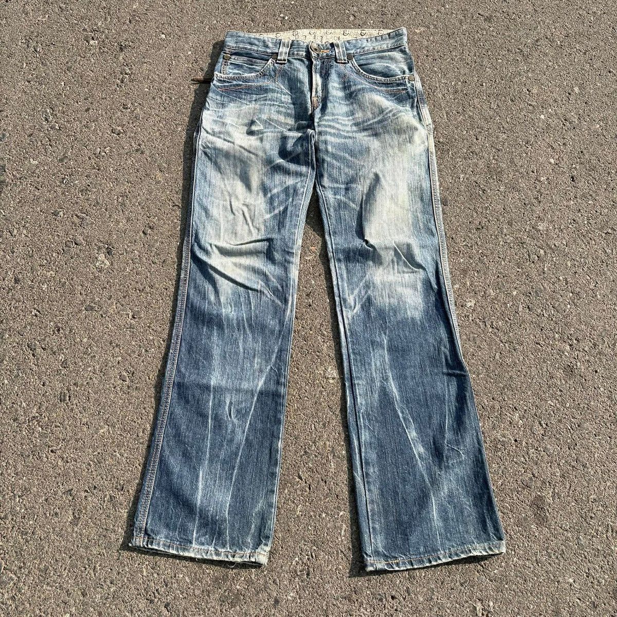 Edwin EDWIN 503 Blue Trip Distressed Denim Jeans Bootcut Vintage Size US 30 / EU 46 - 1 Thumbnail