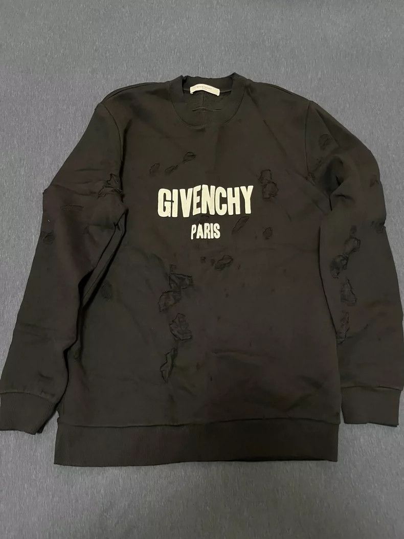 Givenchy Givenchy Ripped Hoodie, Size M (Runs Large) Size US M / EU 48-50 / 2 - 2 Thumbnail