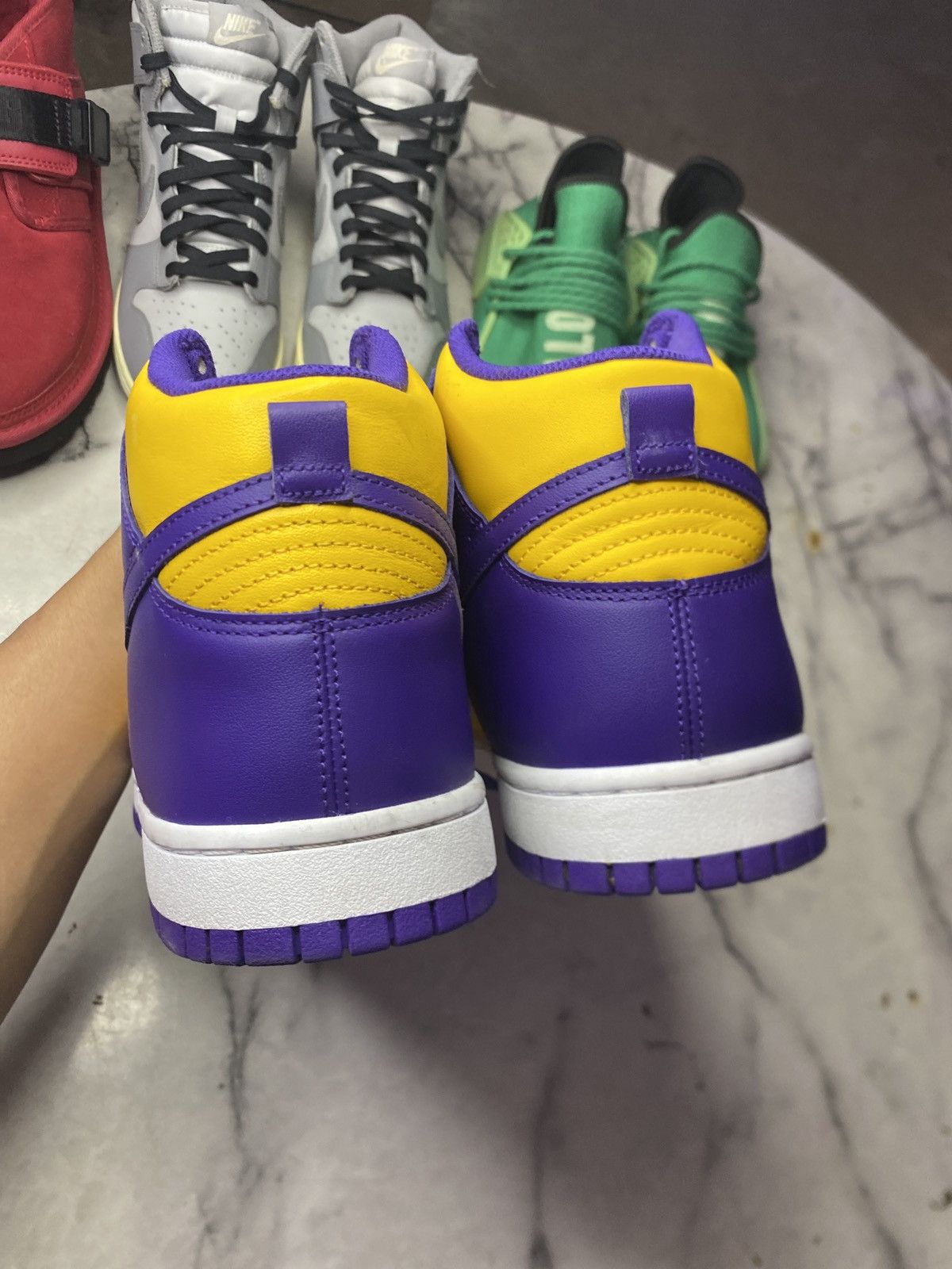 Nike Dunk high lakers Size US 11.5 / EU 44-45 - 4 Thumbnail